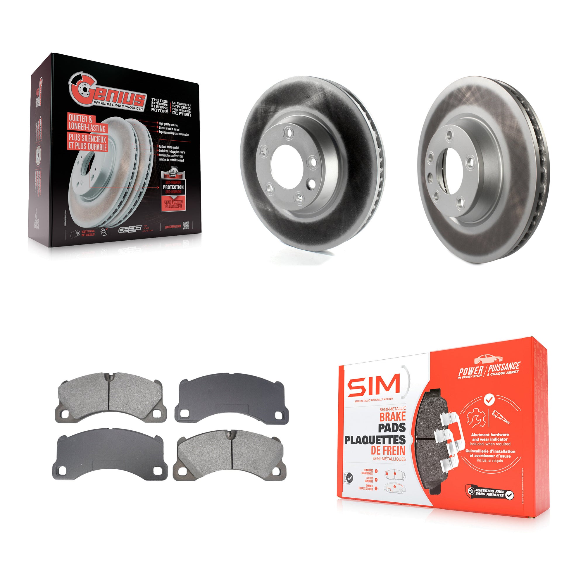 Transit Auto KGS-102752 Disc Brake Kit for 2011-2013 Porsche Cayenne - Front