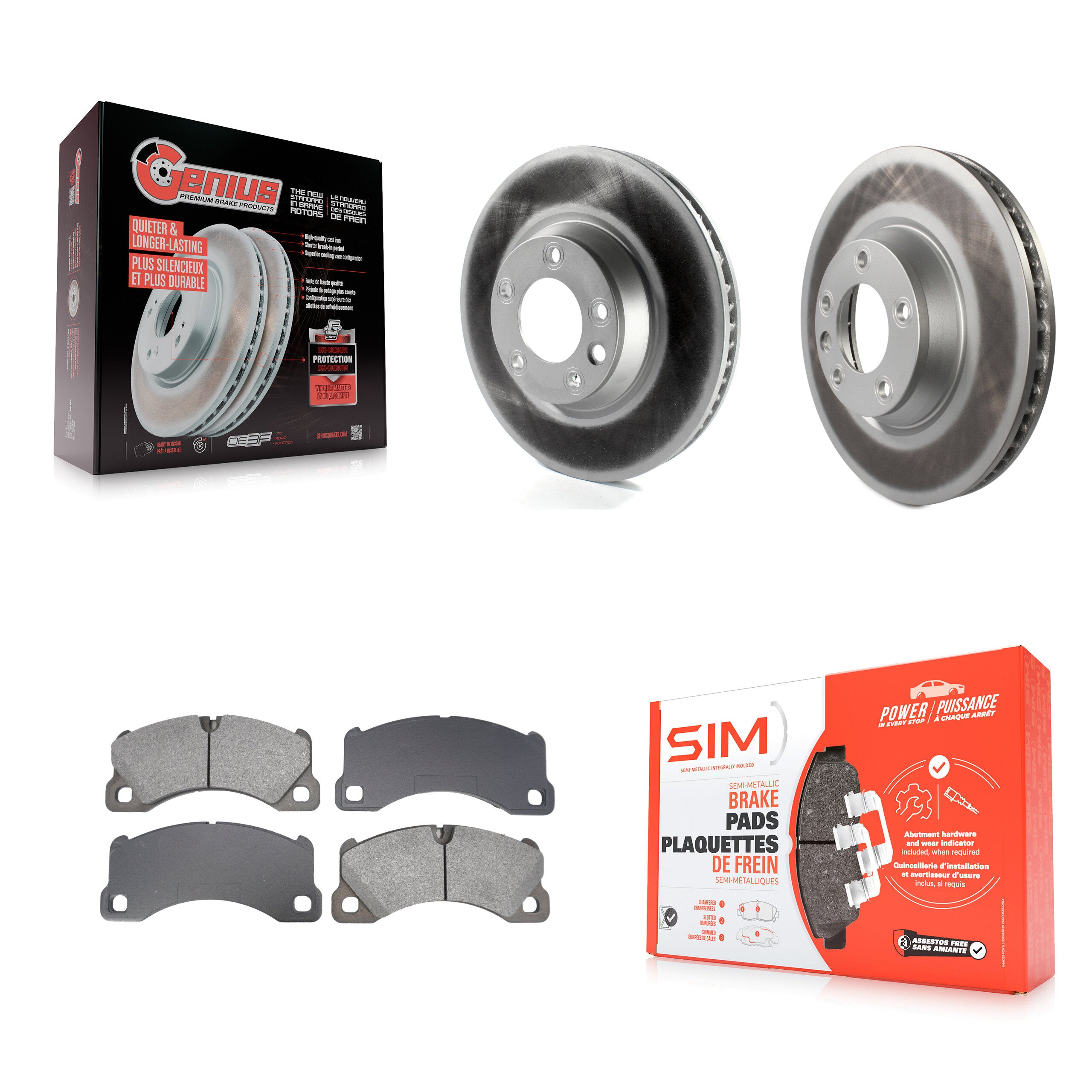 Transit Auto KGS-102752 Disc Brake Kit for 2011-2013 Porsche Cayenne - Front
