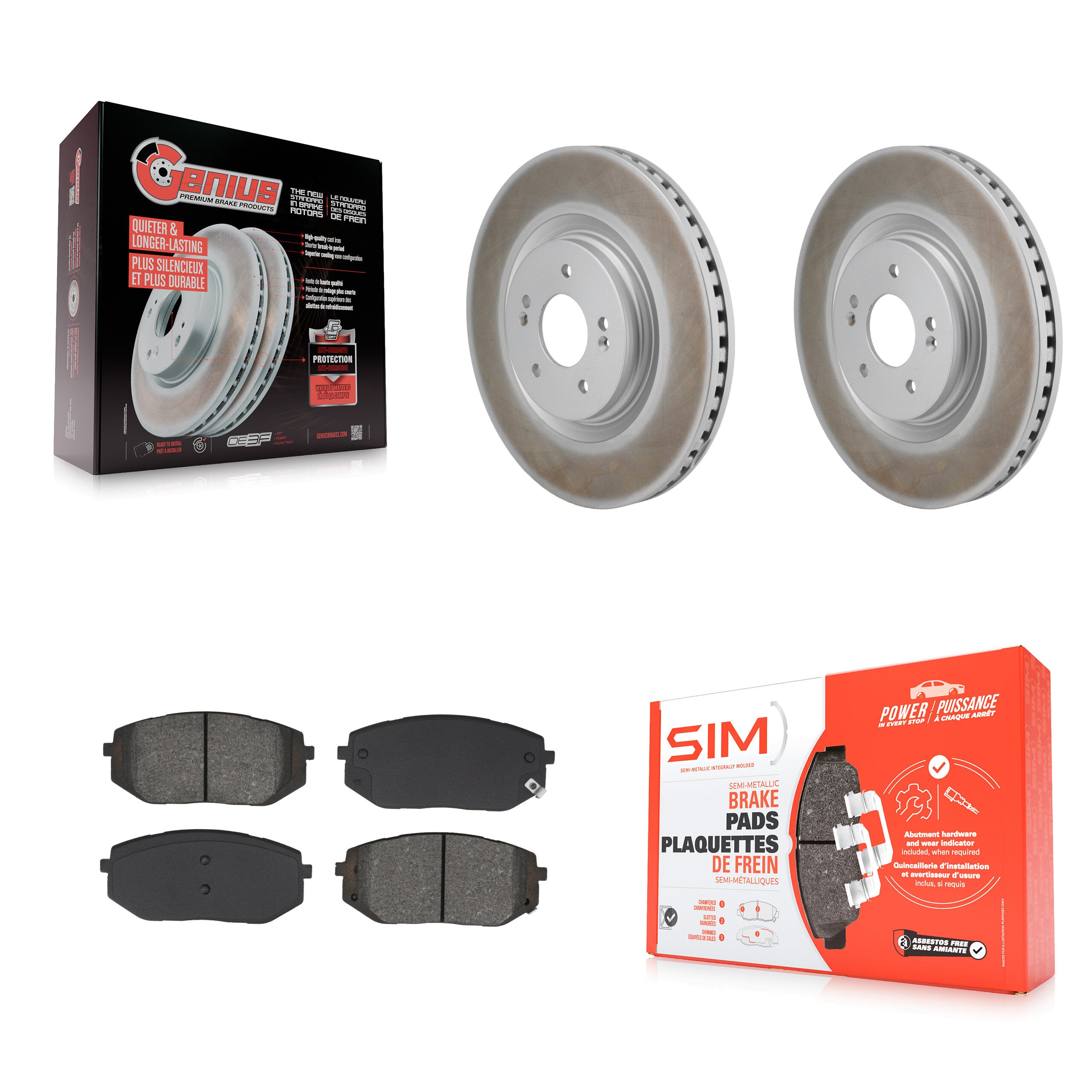 Transit Auto KGS-102810 Disc Brake Kit for 2021-2025 Kia K5, Hyundai Sonata - Front