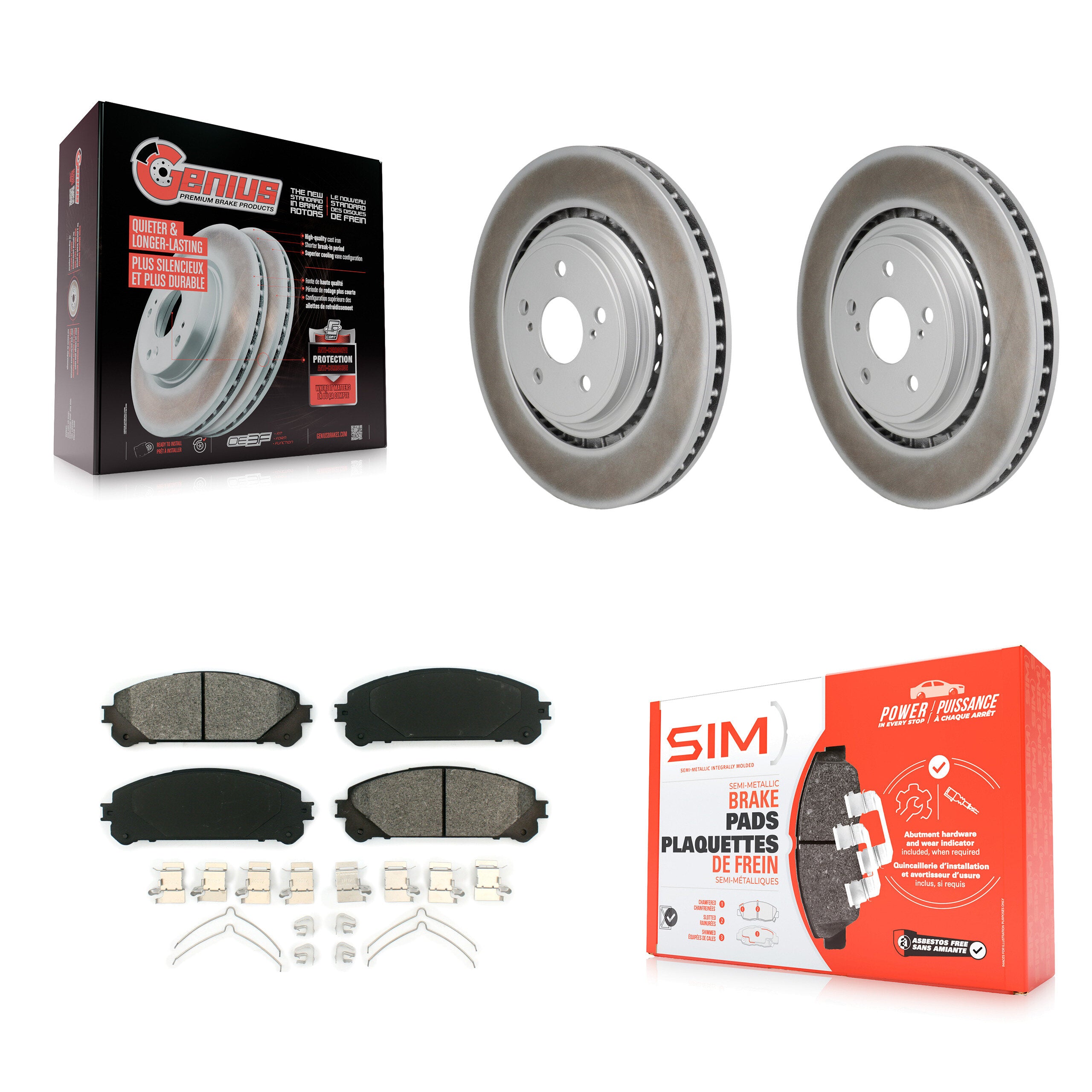 Transit Auto KGS-102813 Disc Brake Kit for 2020-2022 Toyota Highlander - Front