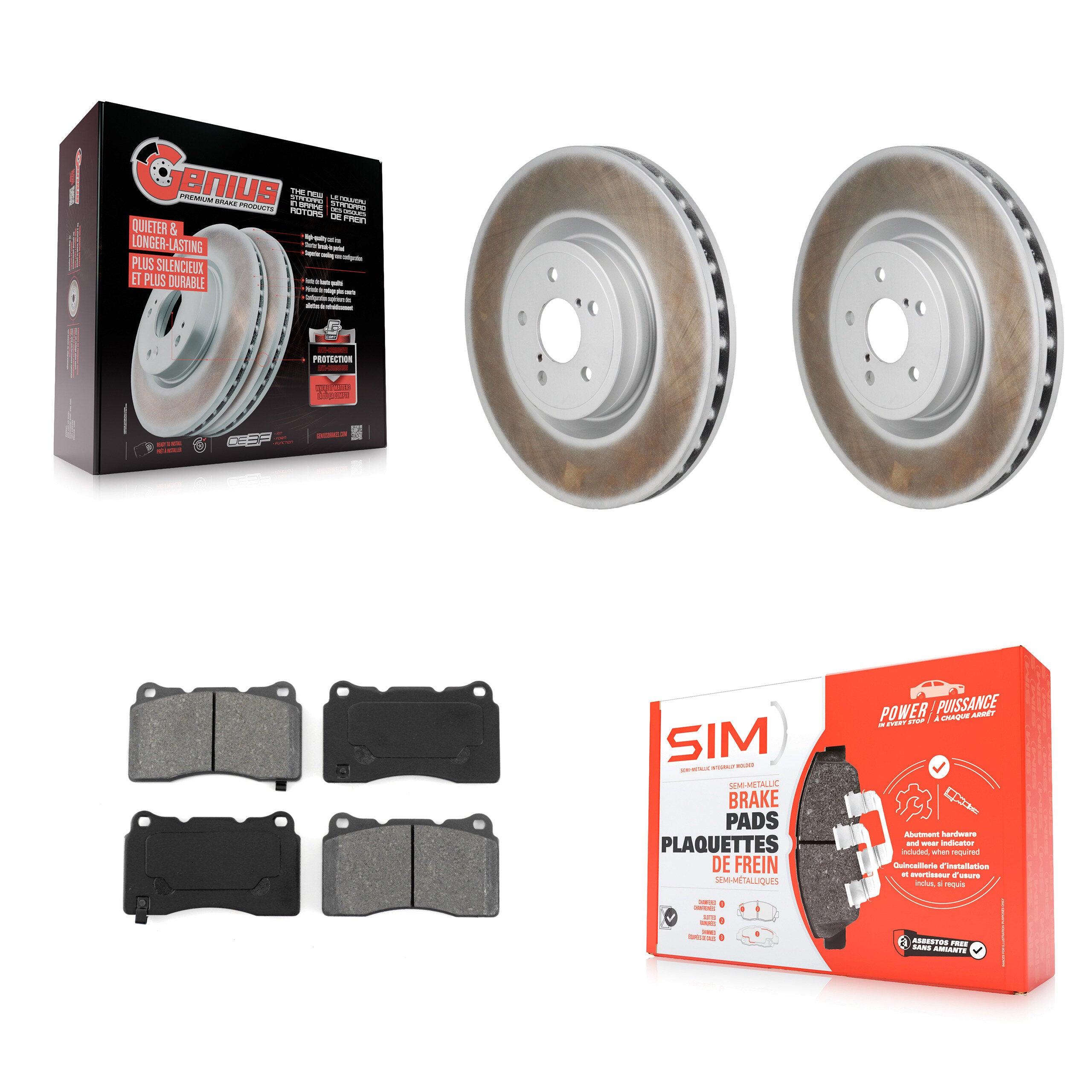 Transit Auto KGS-102816 Disc Brake Kit for 2004-2020 Toyota 86, Subaru BRZ, Subaru Impreza - Front