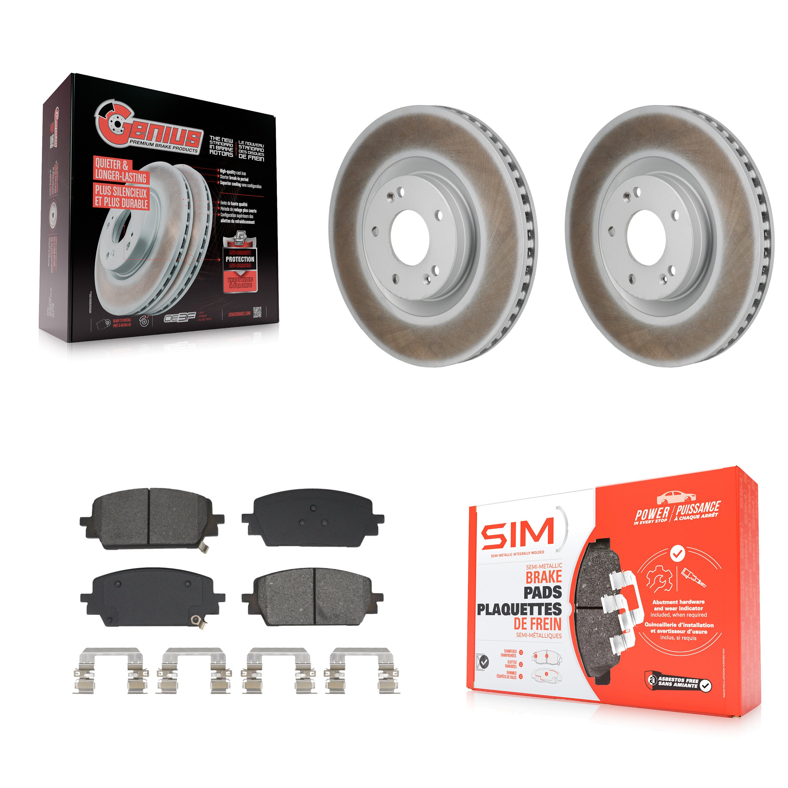 Transit Auto KGS-102827 Disc Brake Kit for 2021-2025 Hyundai Santa Cruz, Hyundai Santa Fe, Kia Sorento - Front