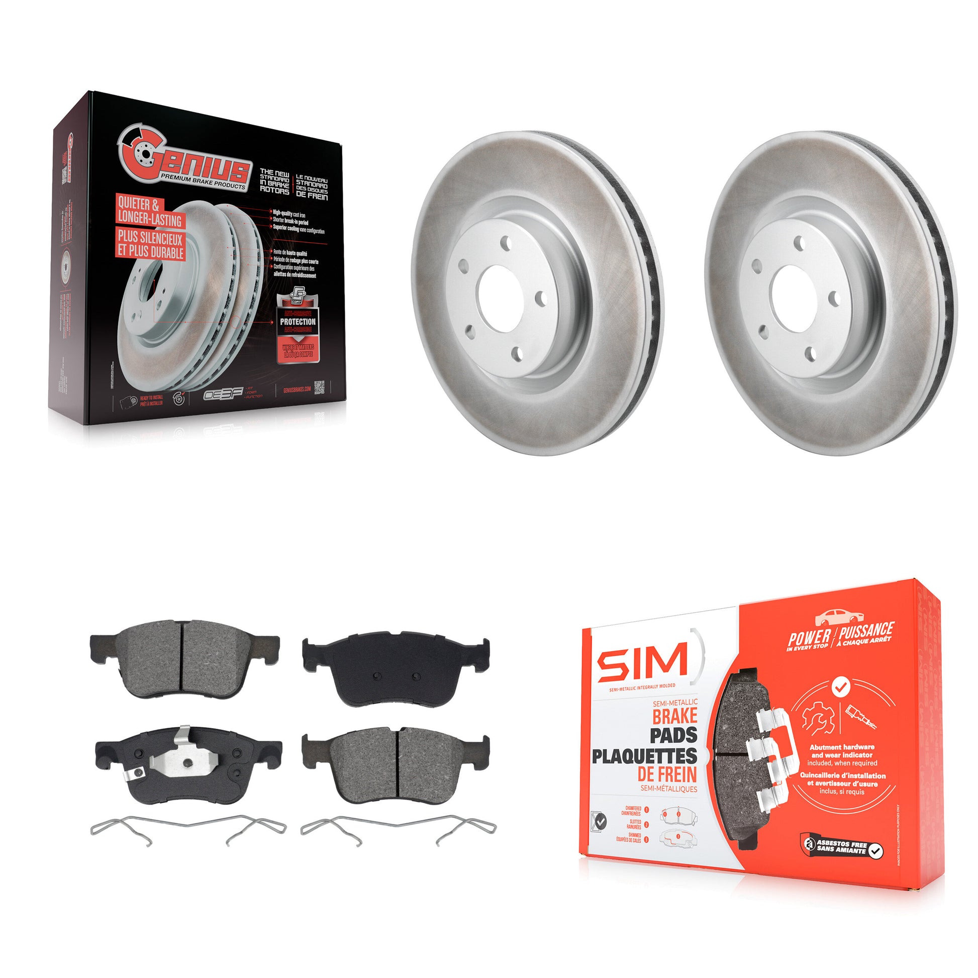 Transit Auto KGS-102830 Disc Brake Kit for 2020-2023 Ford Bronco Sport, Lincoln Corsair, Ford Escape - Front