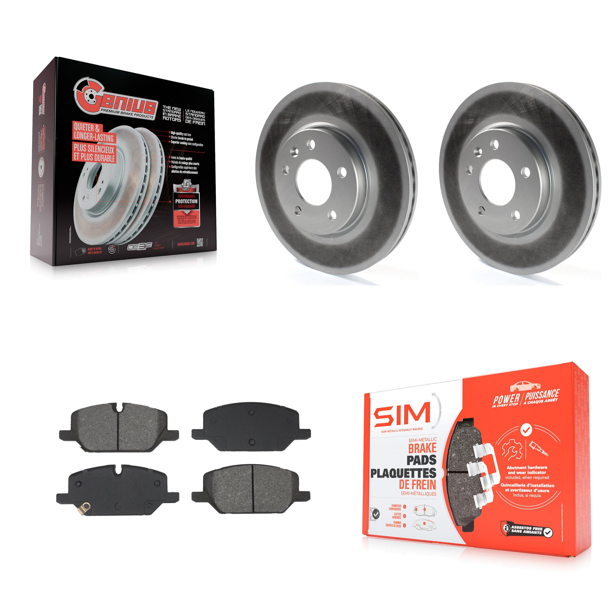 Transit Auto KGS-102836 Disc Brake Kit for 2022-2023 GMC Terrain - Front