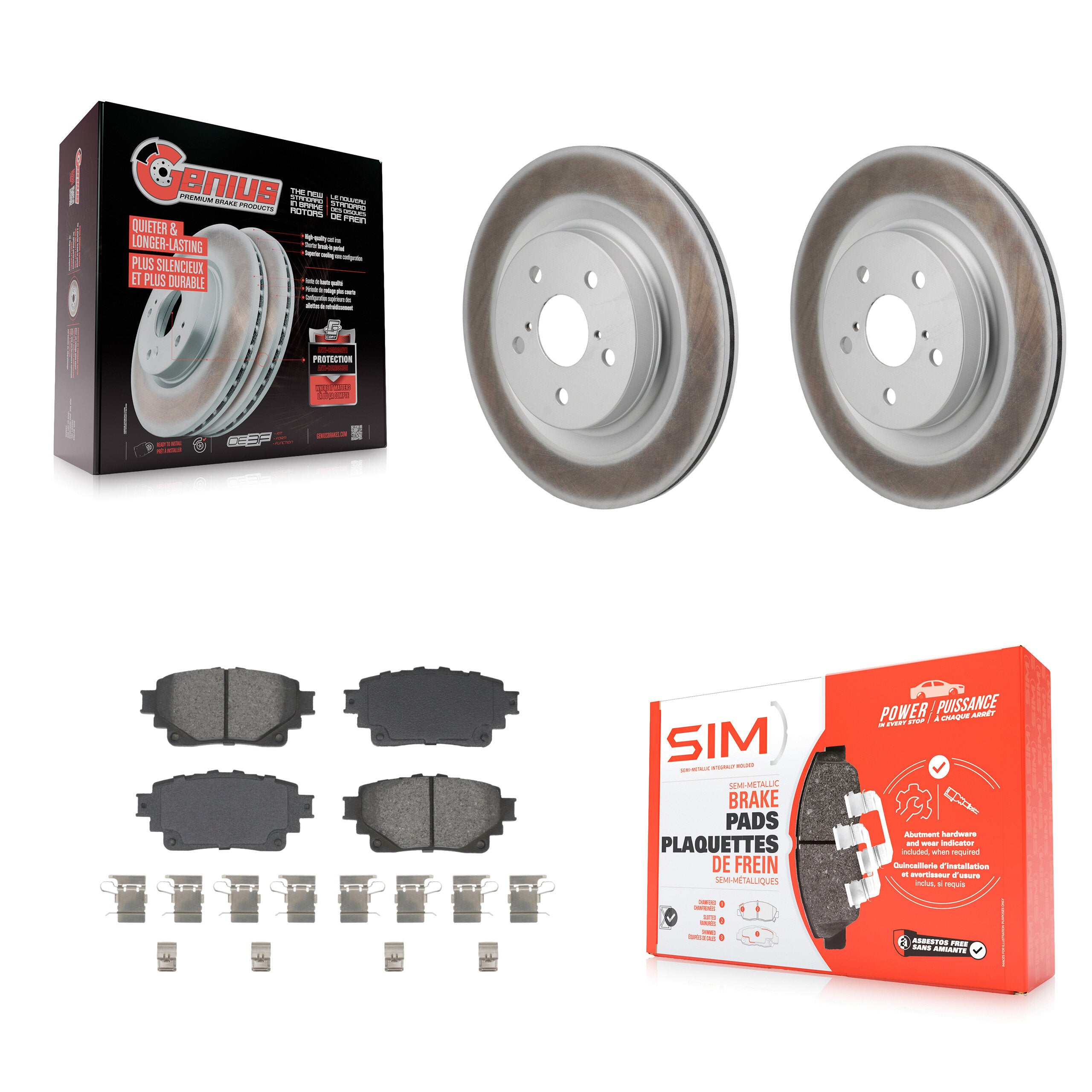 Transit Auto KGS-102838 Disc Brake Kit for 2021-2023 Lexus RZ450e, Subaru Solterra and More - Rear