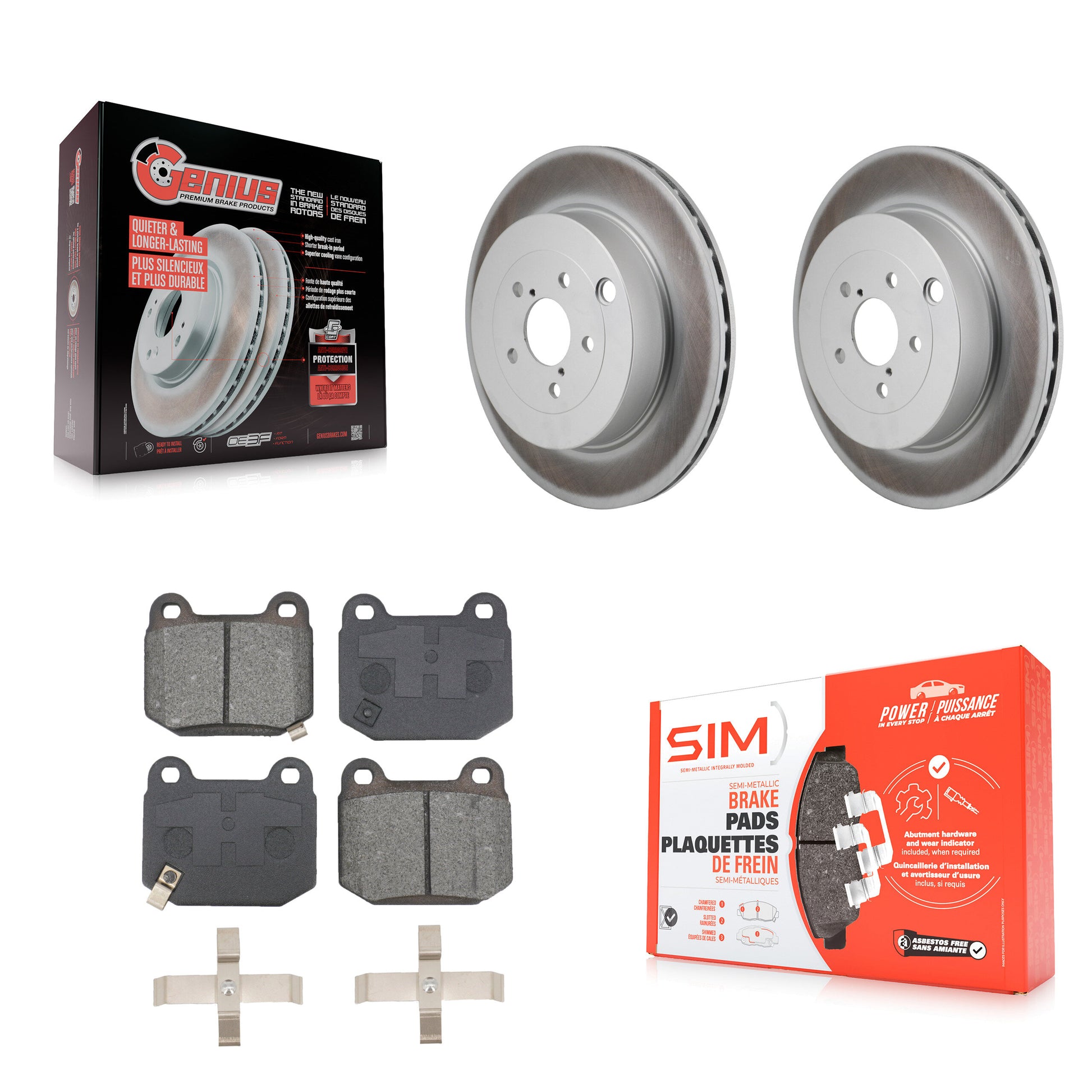 Transit Auto KGS-102842 Disc Brake Kit for 2017-2020 Toyota 86, Subaru BRZ - Rear