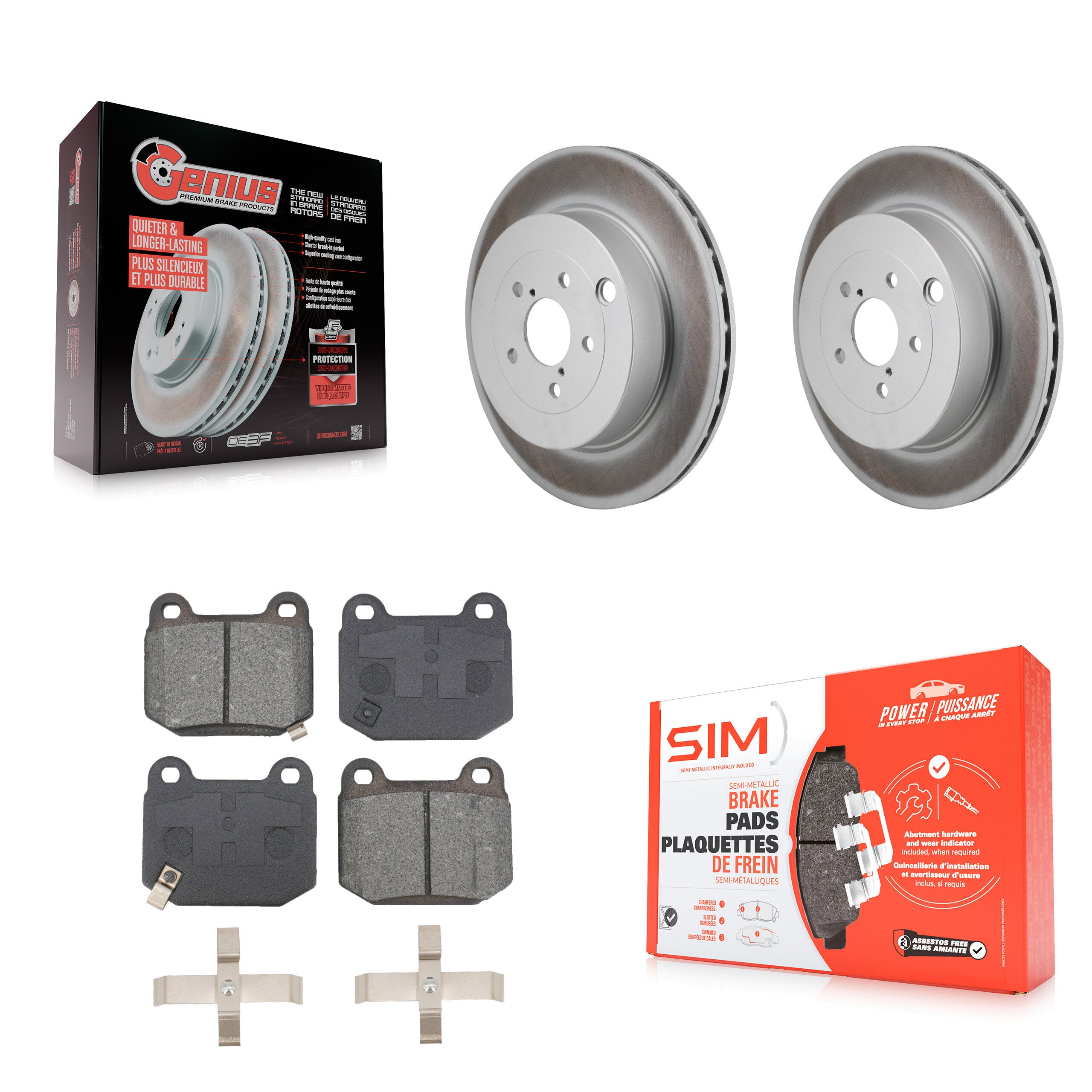 Transit Auto KGS-102842 Disc Brake Kit for 2017-2020 Toyota 86, Subaru BRZ - Rear