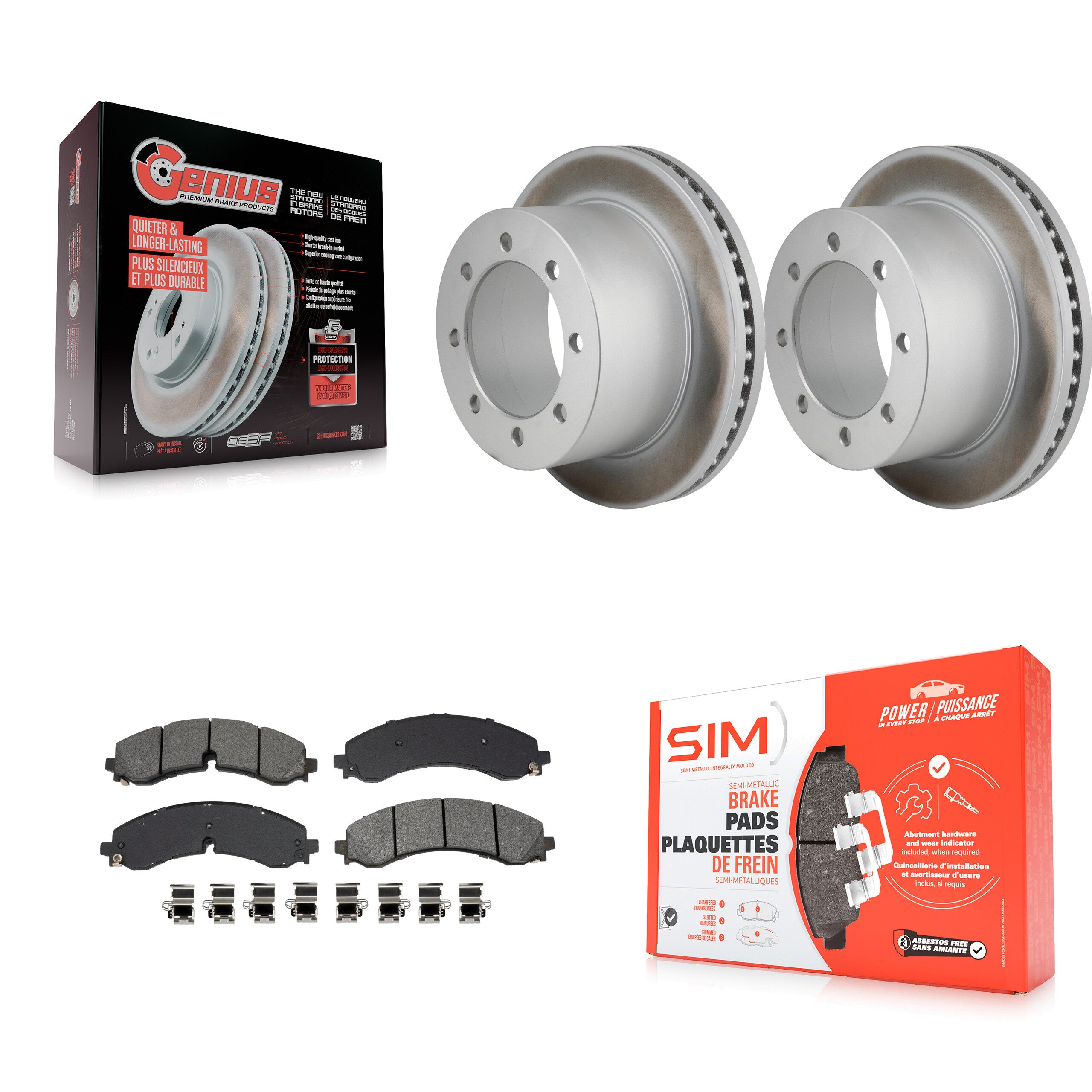 Transit Auto KGS-102847 Disc Brake Kit for 2020-2024 Chevrolet Silverado 3500 HD, GMC Sierra 3500 HD - Rear