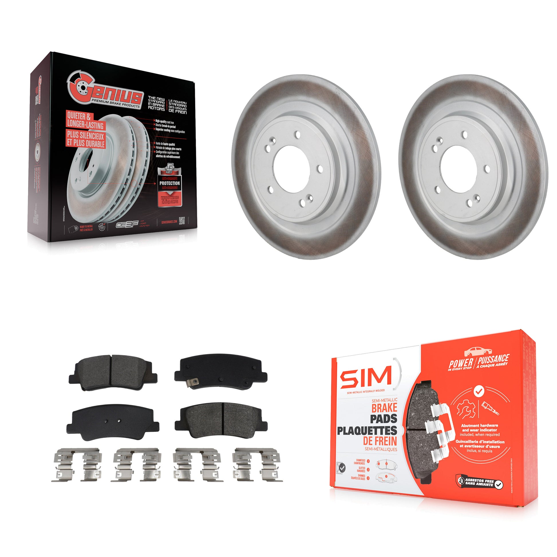 Transit Auto KGS-102848 Disc Brake Kit for 2022-2024 Kia Sportage, Hyundai Tucson - Rear