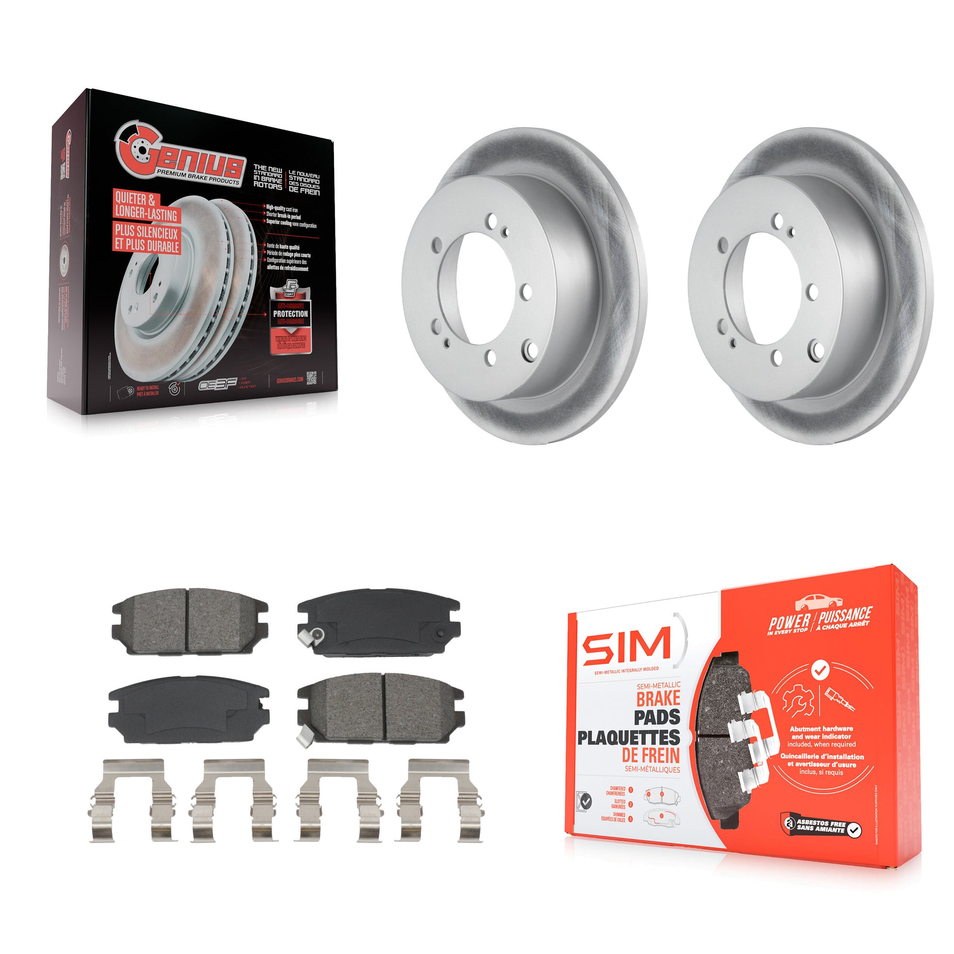 Transit Auto KGS-102854 Disc Brake Kit for 1995 Mitsubishi Eclipse - Rear
