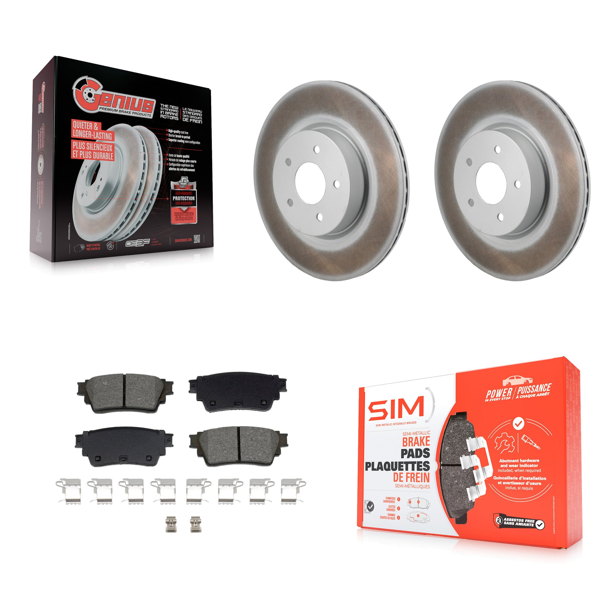 Transit Auto KGS-102862 Disc Brake Kit for 2022-2023 INFINITI QX60, Mitsubishi Outlander, Nissan Pathfinder - Rear