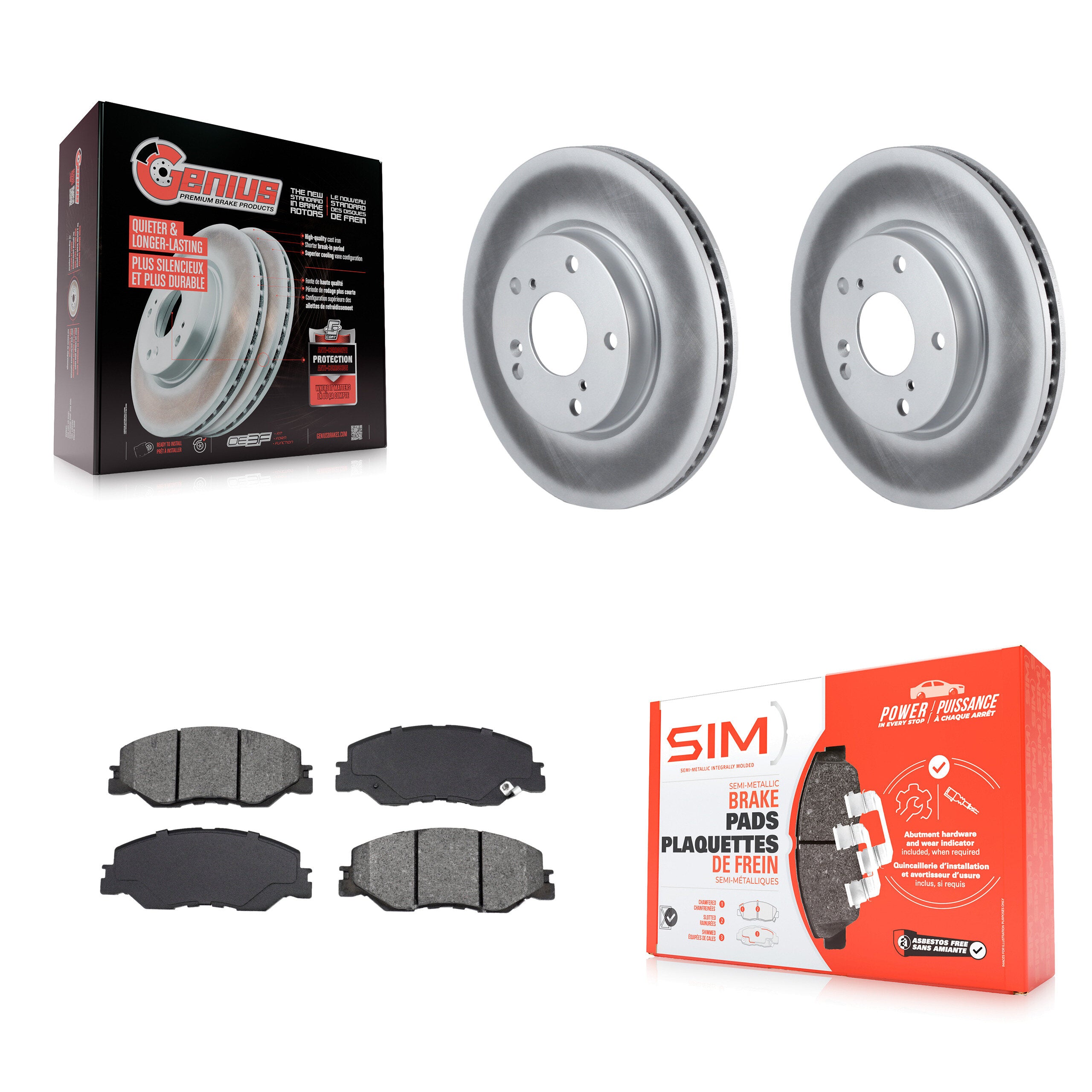 Transit Auto KGS-102910 Disc Brake Kit for 2019-2024 Honda Civic, Honda Insight - Front