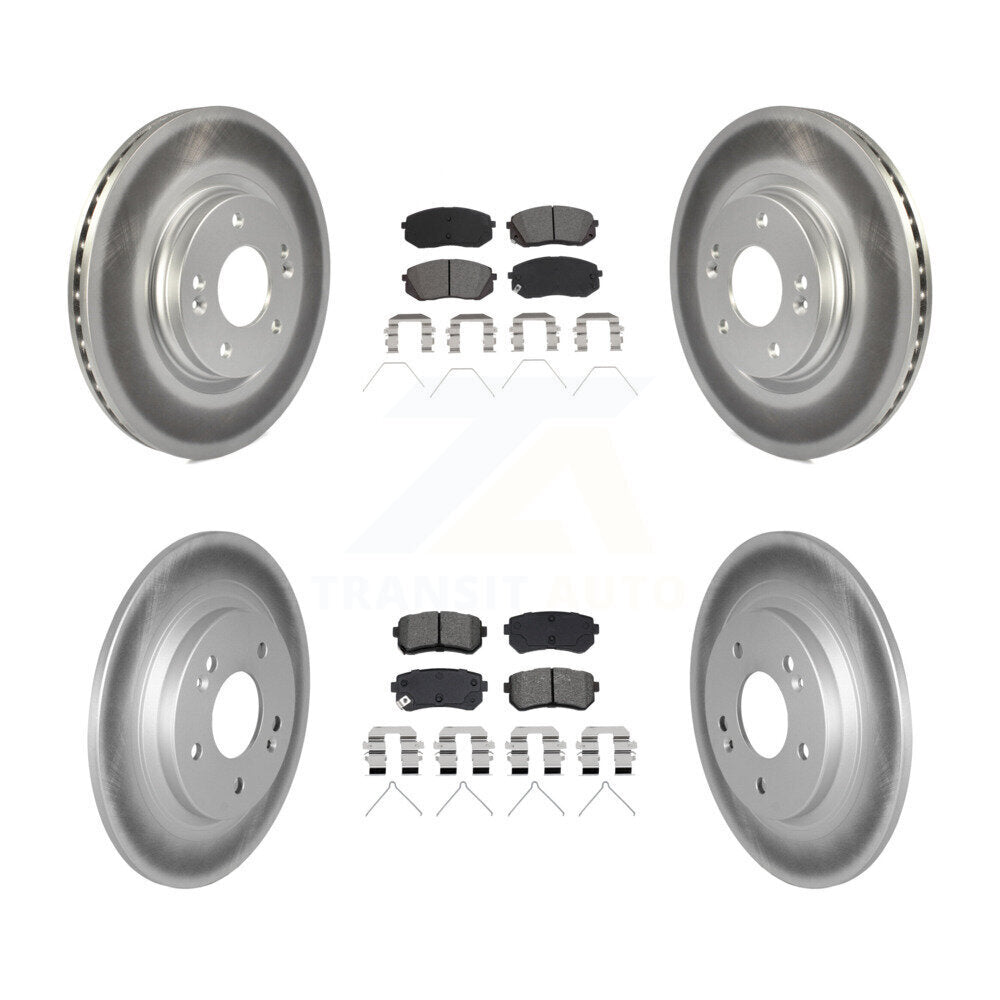Transit Auto KGS-102918 Disc Brake Kit for 2018-2024 Hyundai Kona, Kia Seltos - Front and Rear