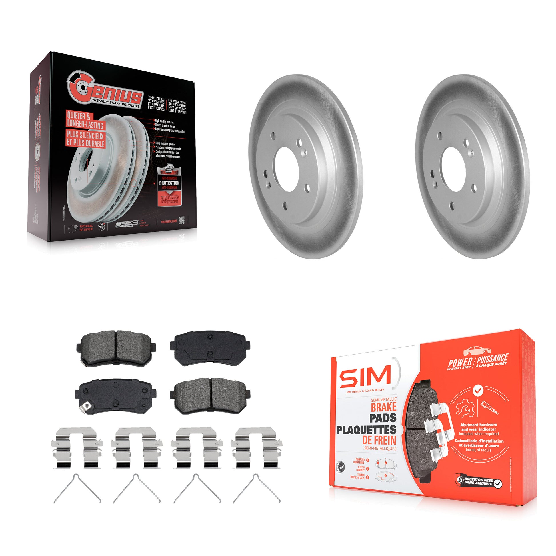 Transit Auto KGS-102934 Disc Brake Kit for 2018-2024 Hyundai Kona, Kia Seltos - Rear