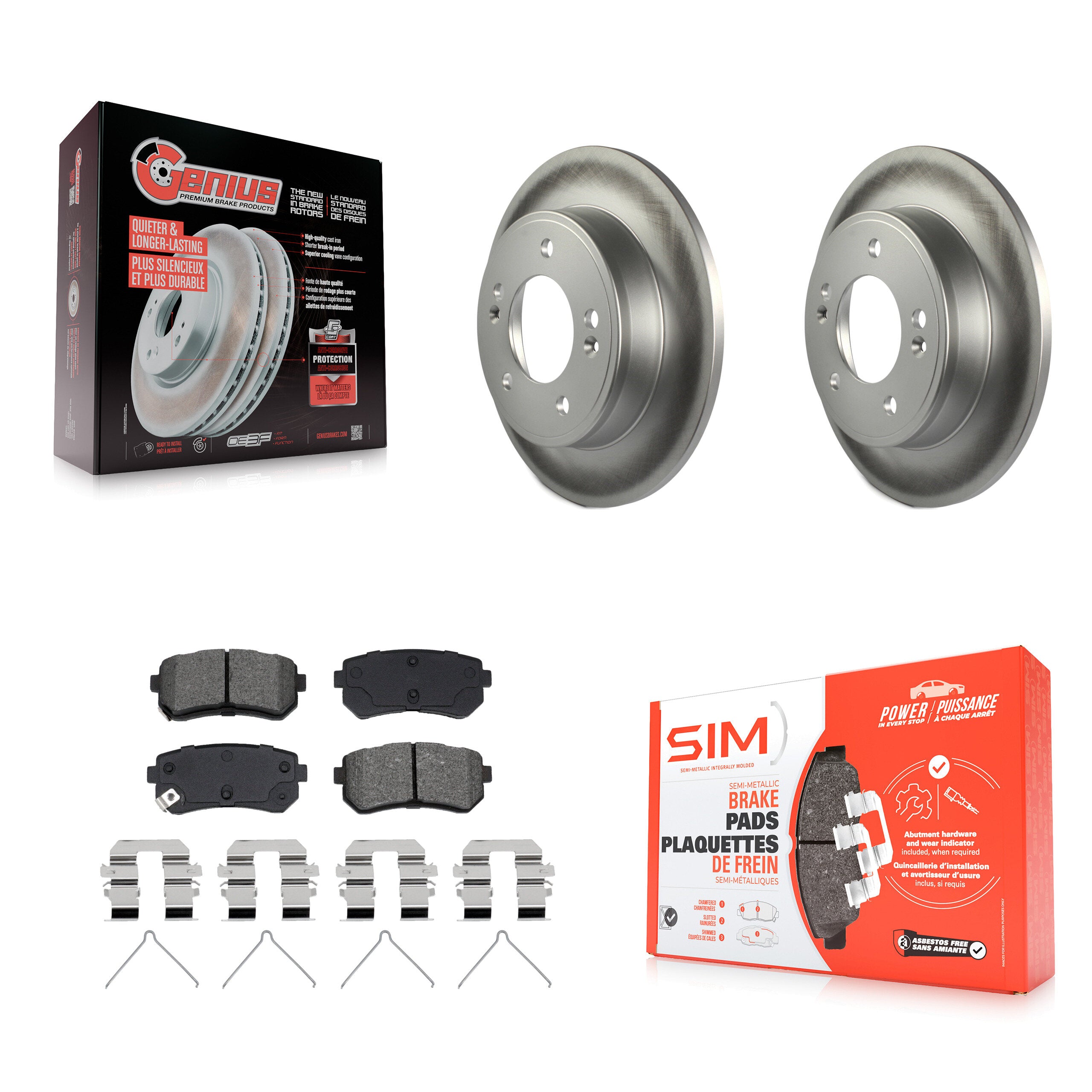 Transit Auto KGS-102936 Disc Brake Kit for 2018-2023 Hyundai Kona, Kia Seltos - Rear