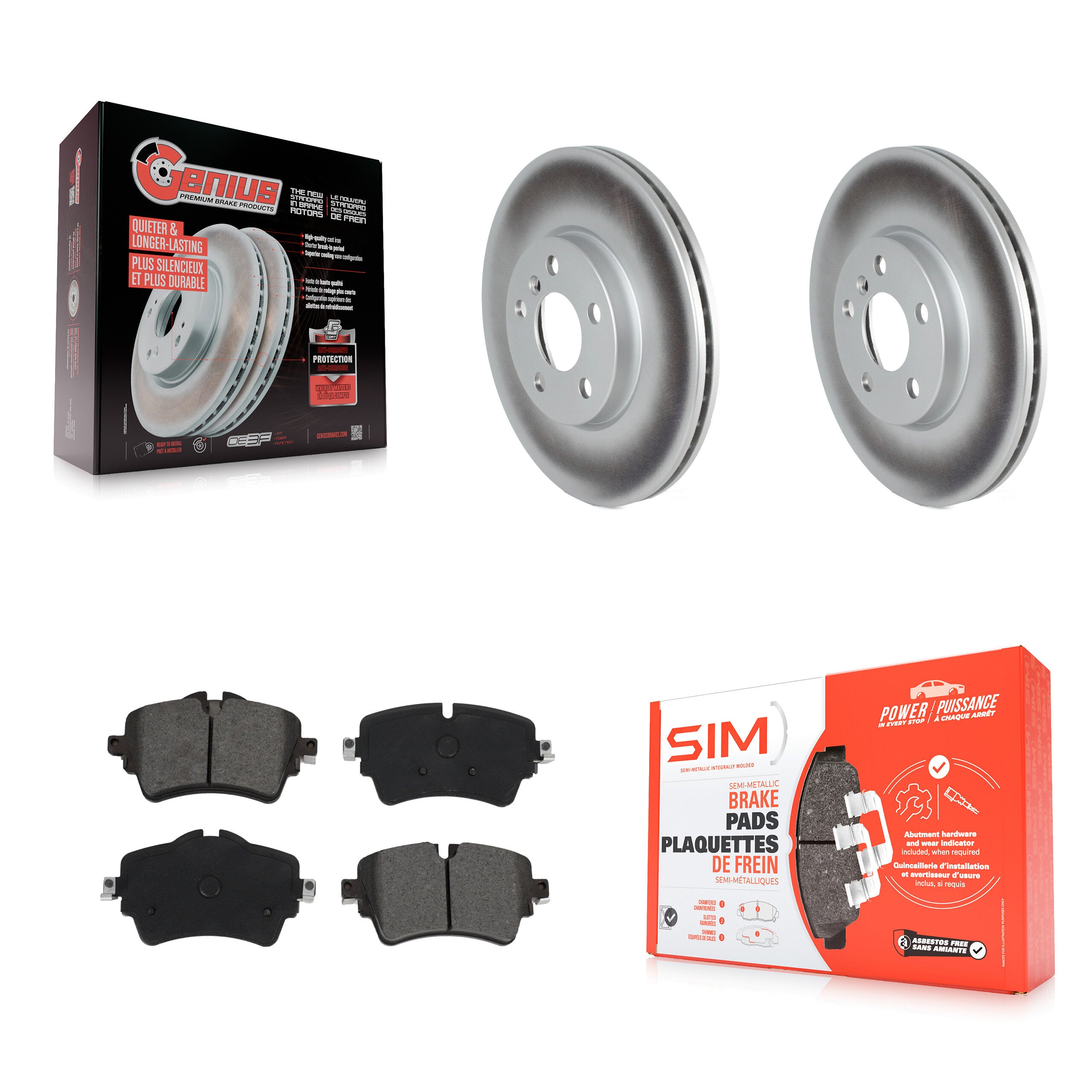 Transit Auto KGS-103603 Disc Brake Kit for 2022 Mini Cooper - Front