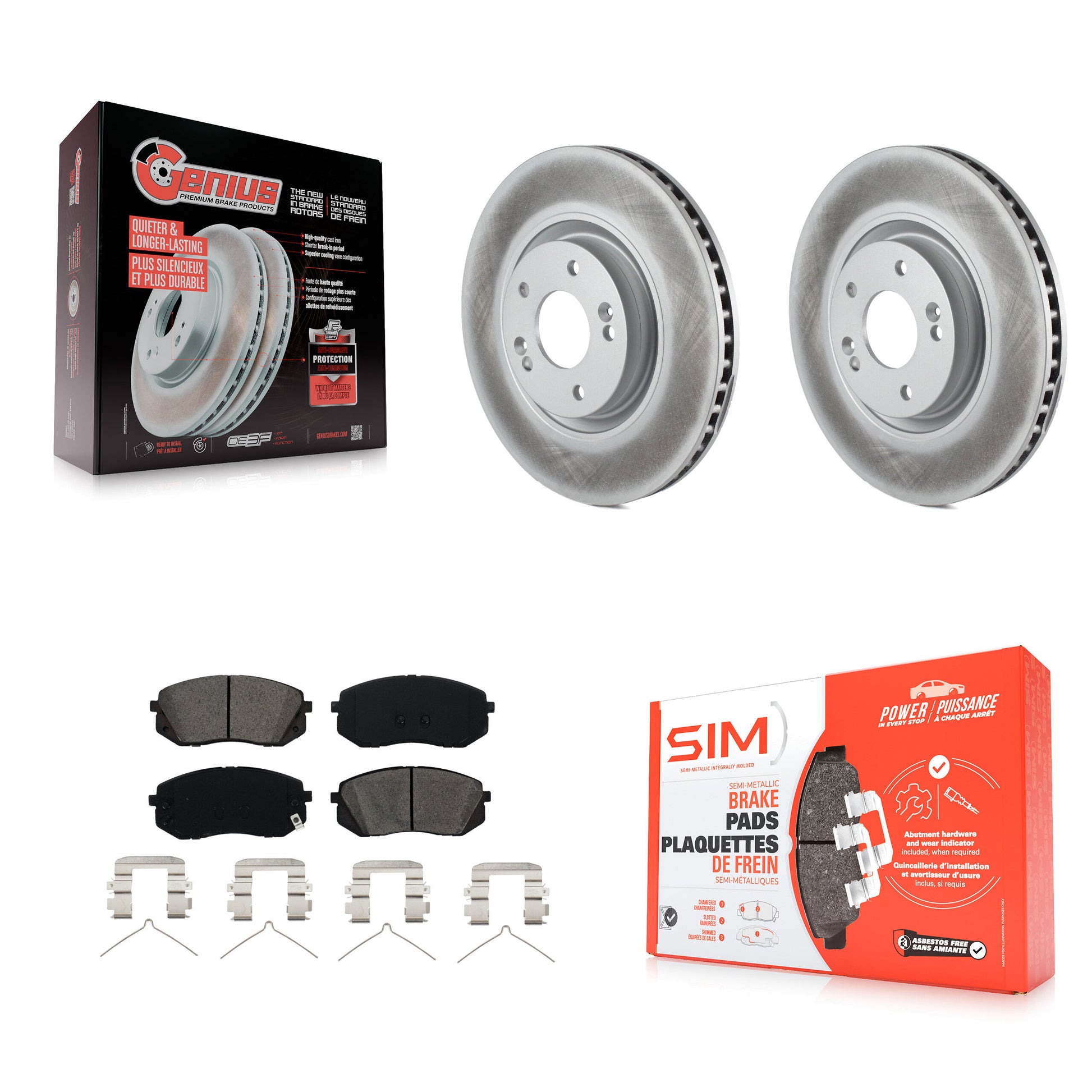 Transit Auto KGS-103604 Disc Brake Kit for 2020 Kia Optima - Front