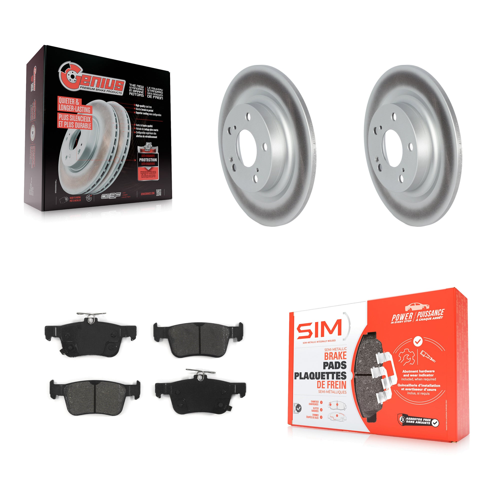 Transit Auto KGS-103614 Disc Brake Kit for 2024 Acura Integra - Rear