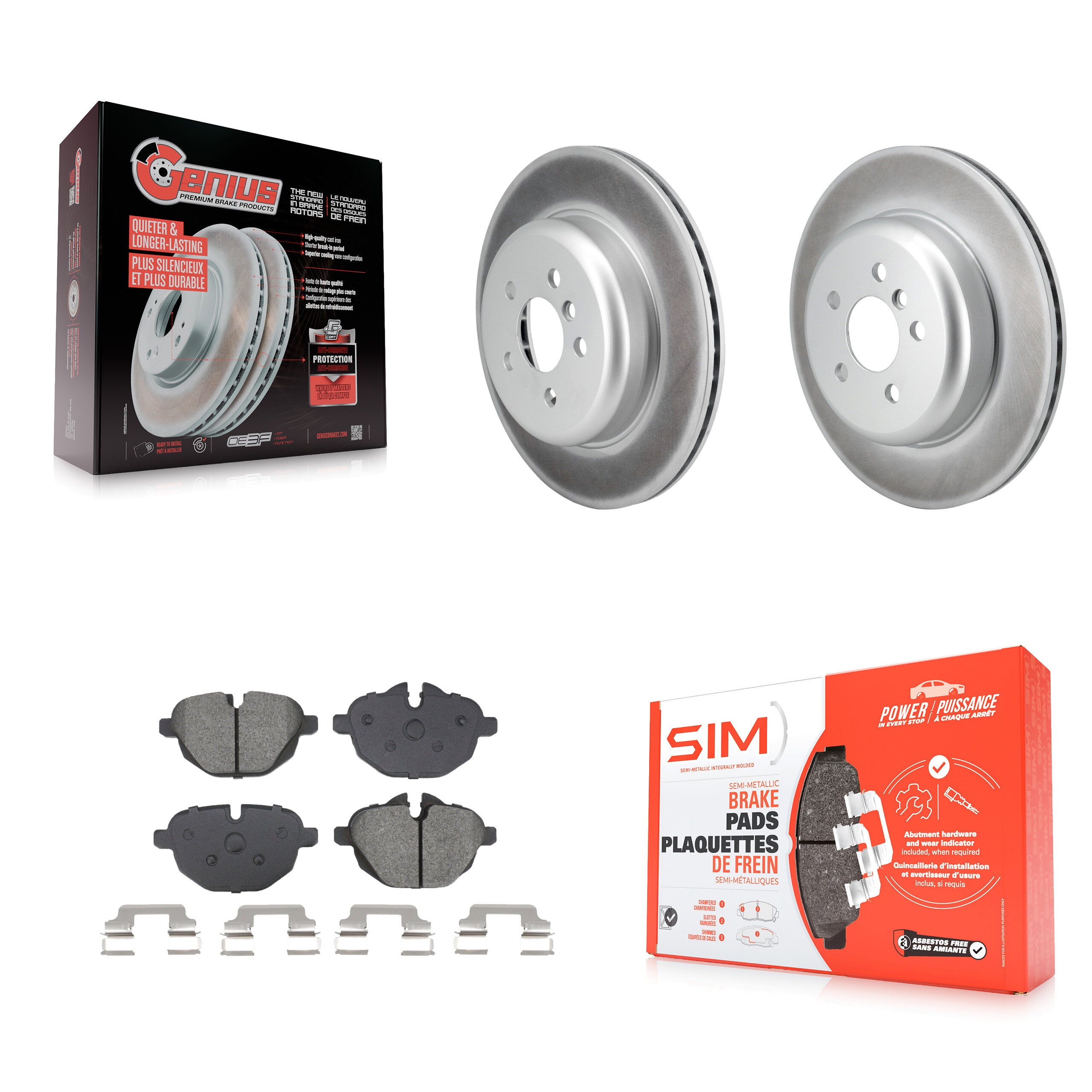 Transit Auto KGS-103626 Disc Brake Kit for 2022 BMW X3 - Rear