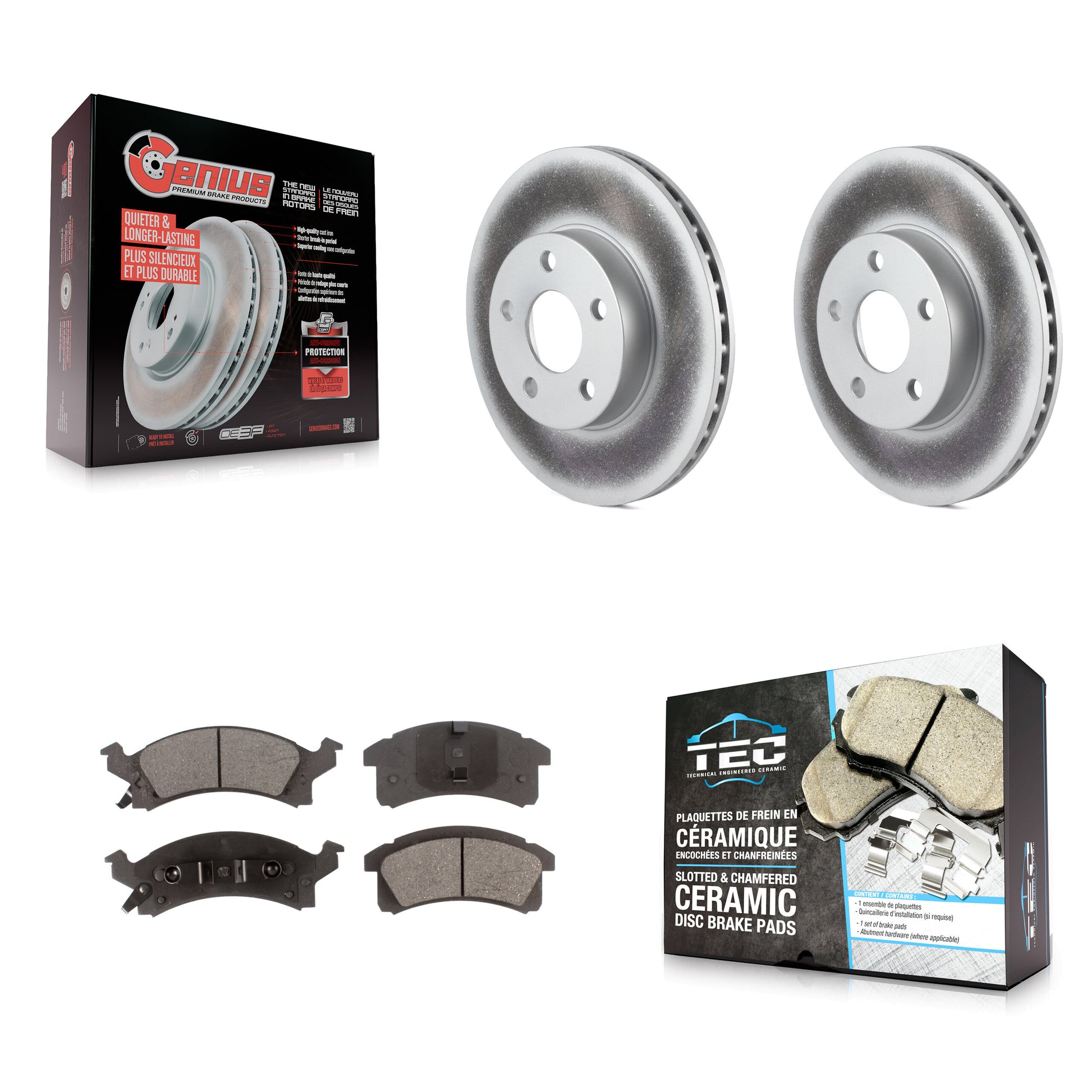 Transit Auto KGT-100001 Disc Brake Kit for 1990-2005 Pontiac Sunfire, Chevrolet Beretta and More - Front