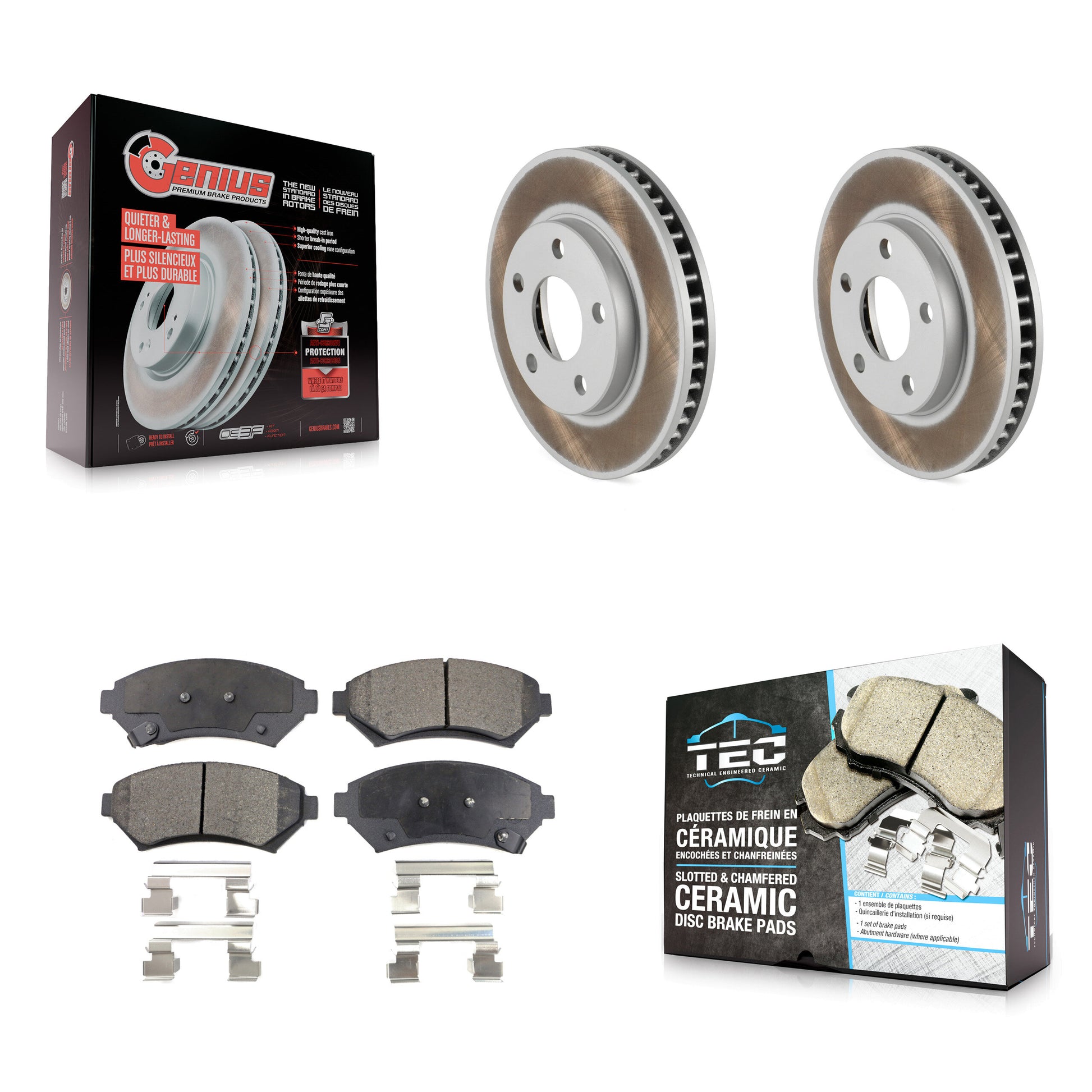 Transit Auto KGT-100005 Disc Brake Kit for 1997-2005 Chevrolet Venture, Oldsmobile Silhouette and More - Front