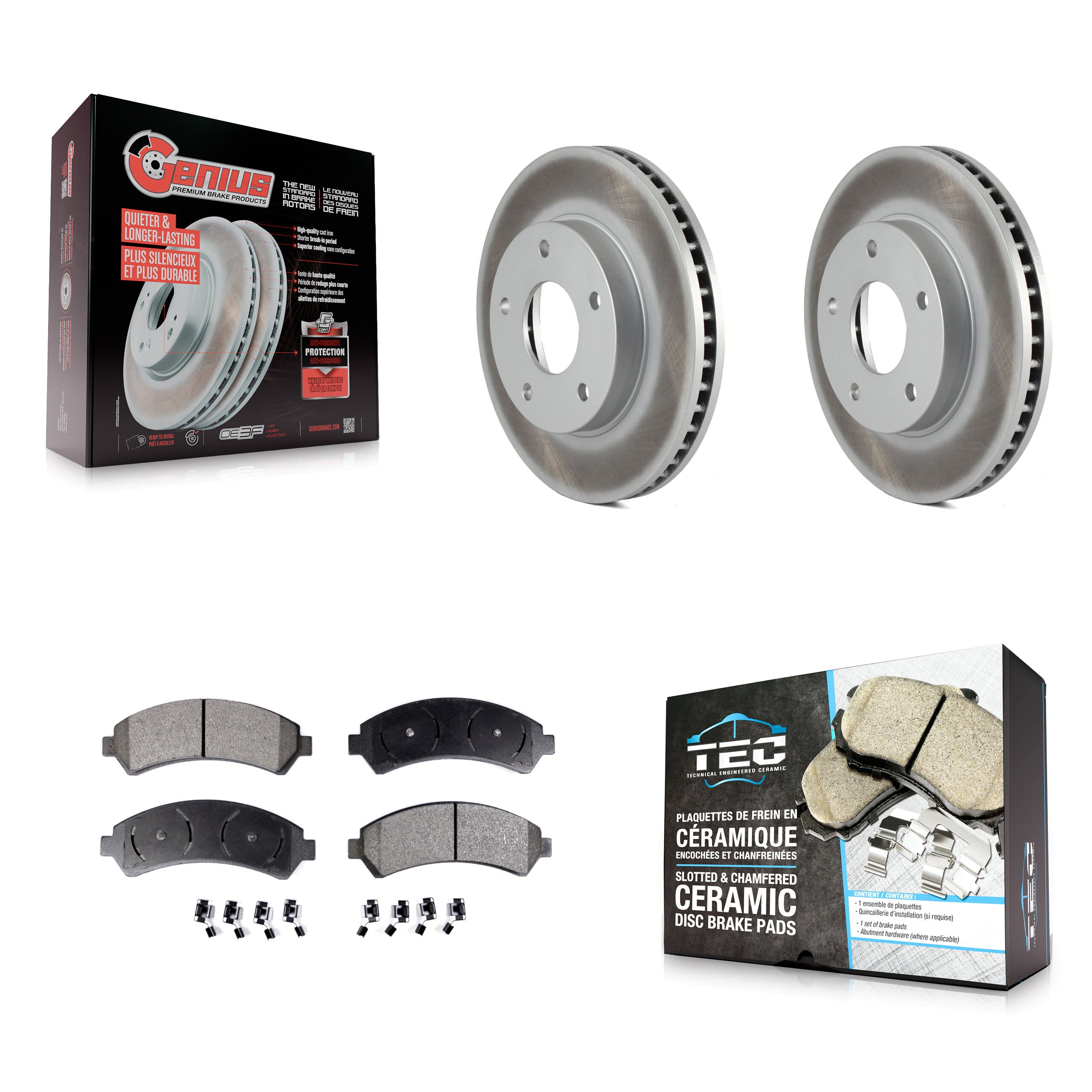 Transit Auto KGT-100009 Disc Brake Kit for 1997-2005 Chevrolet S10, GMC Sonoma and More - Front