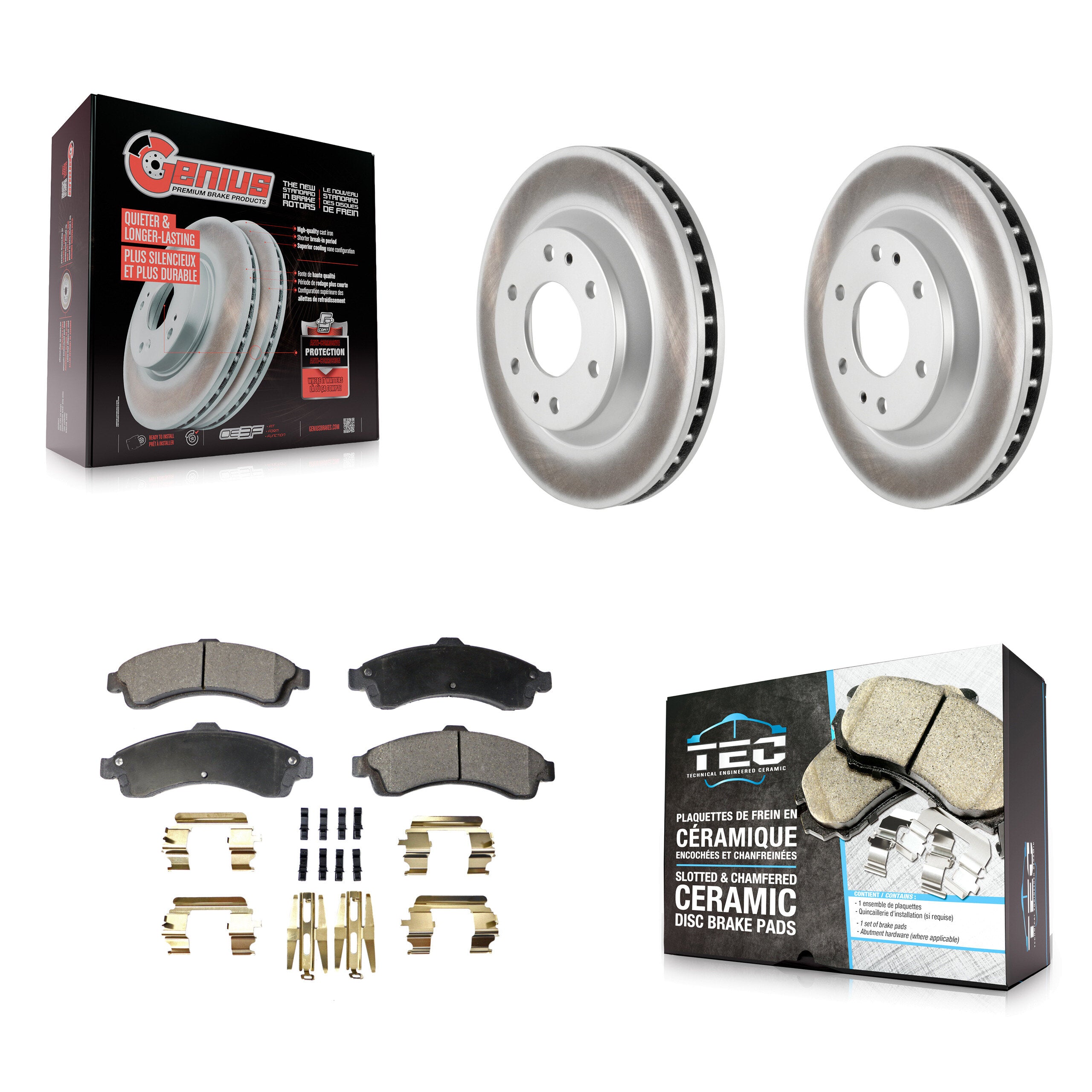 Transit Auto KGT-100017 Disc Brake Kit for 2002-2005 Chevrolet Trailblazer, GMC Envoy and More - Front