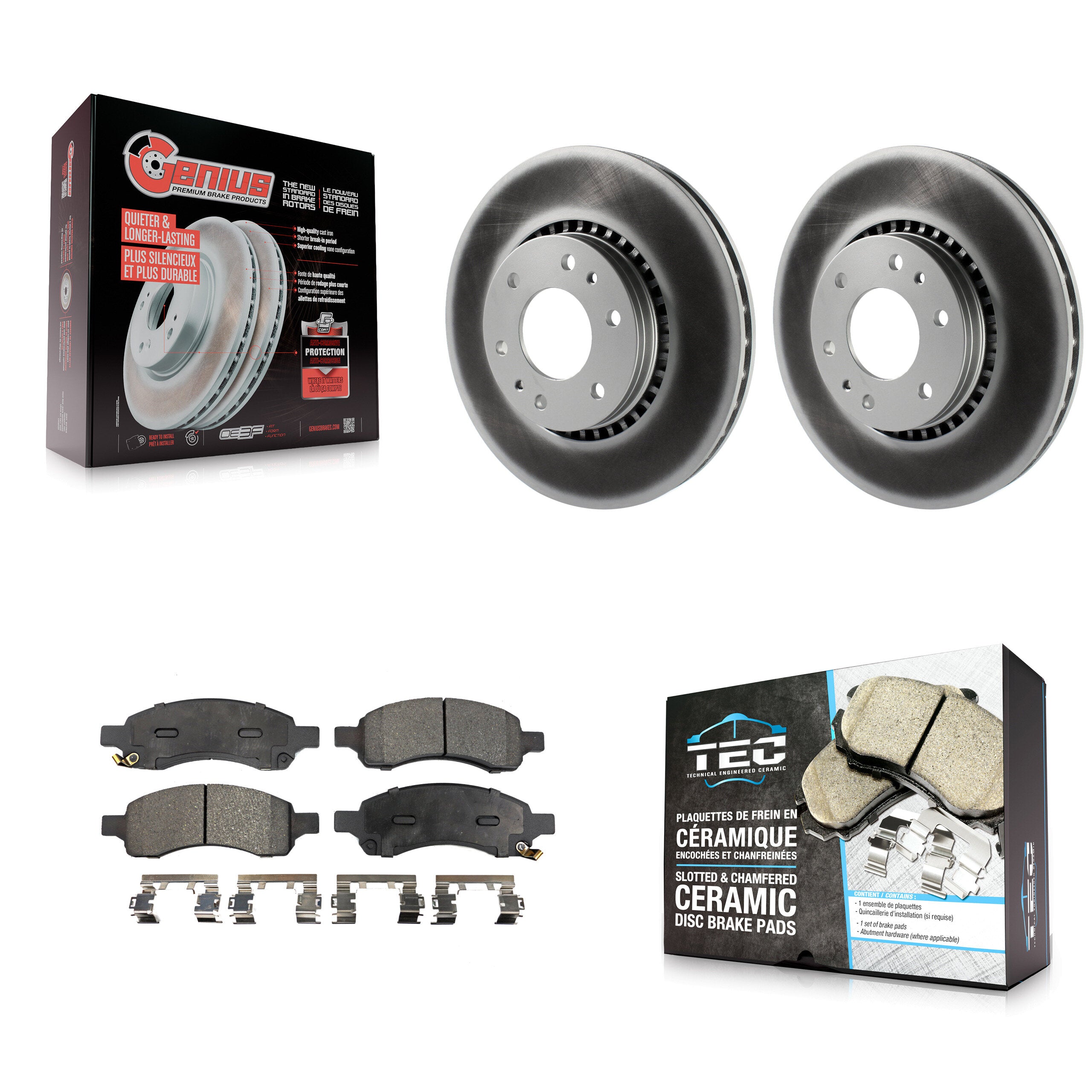 Transit Auto KGT-100018 Disc Brake Kit for 2006-2009 GMC Envoy, Saab 9-7x and More - Front