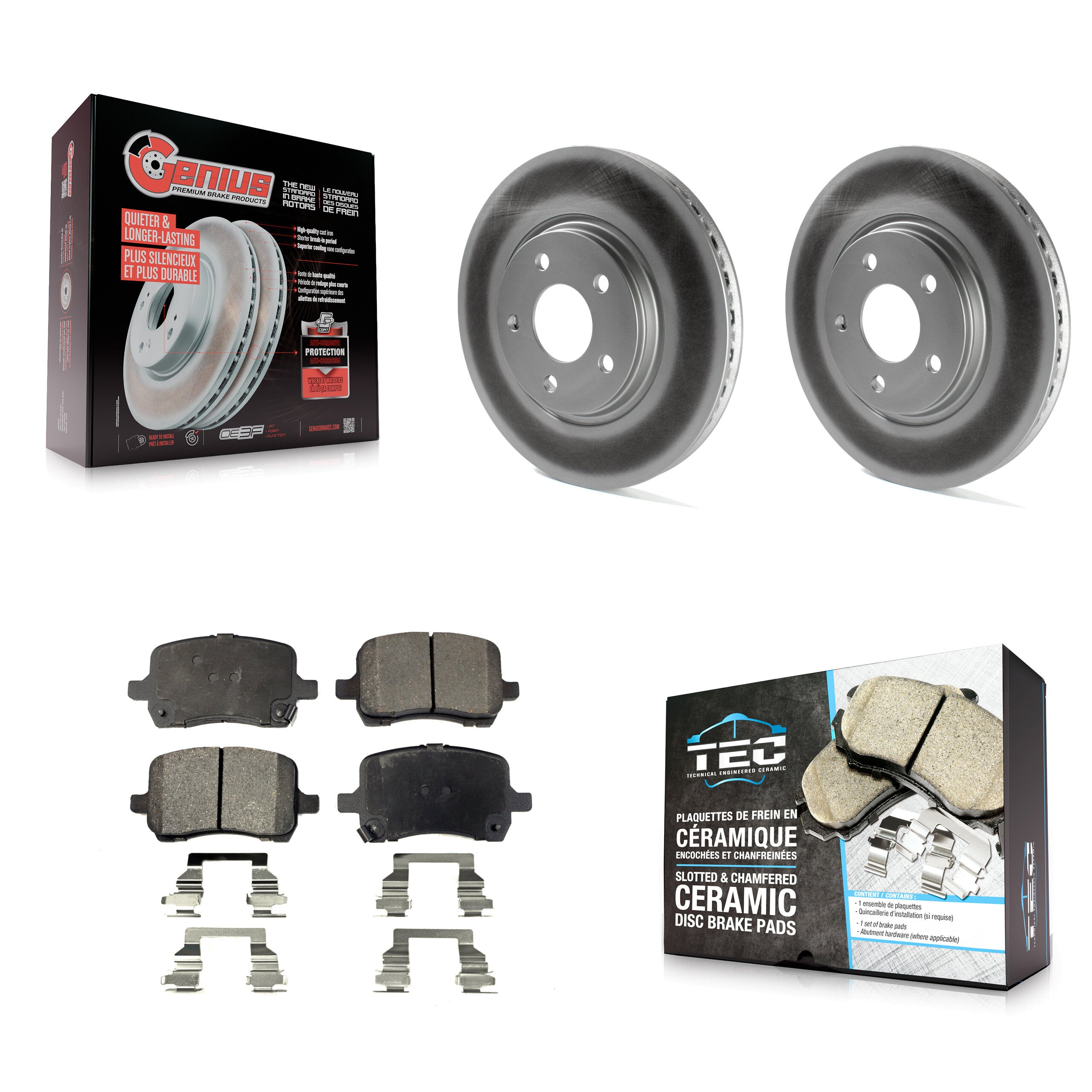 Transit Auto KGT-100024 Disc Brake Kit for 2004-2010 Chevrolet HHR, Pontiac G5 and More - Front