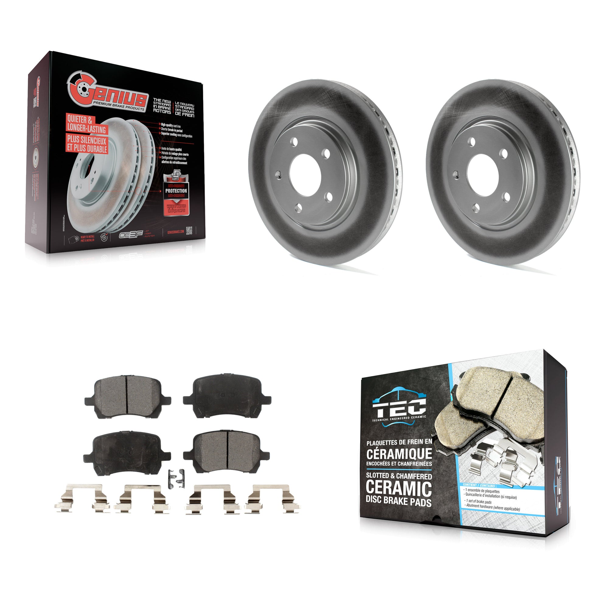 Transit Auto KGT-100025 Disc Brake Kit for 2004-2012 Chevrolet Malibu, Pontiac G5 and More - Front