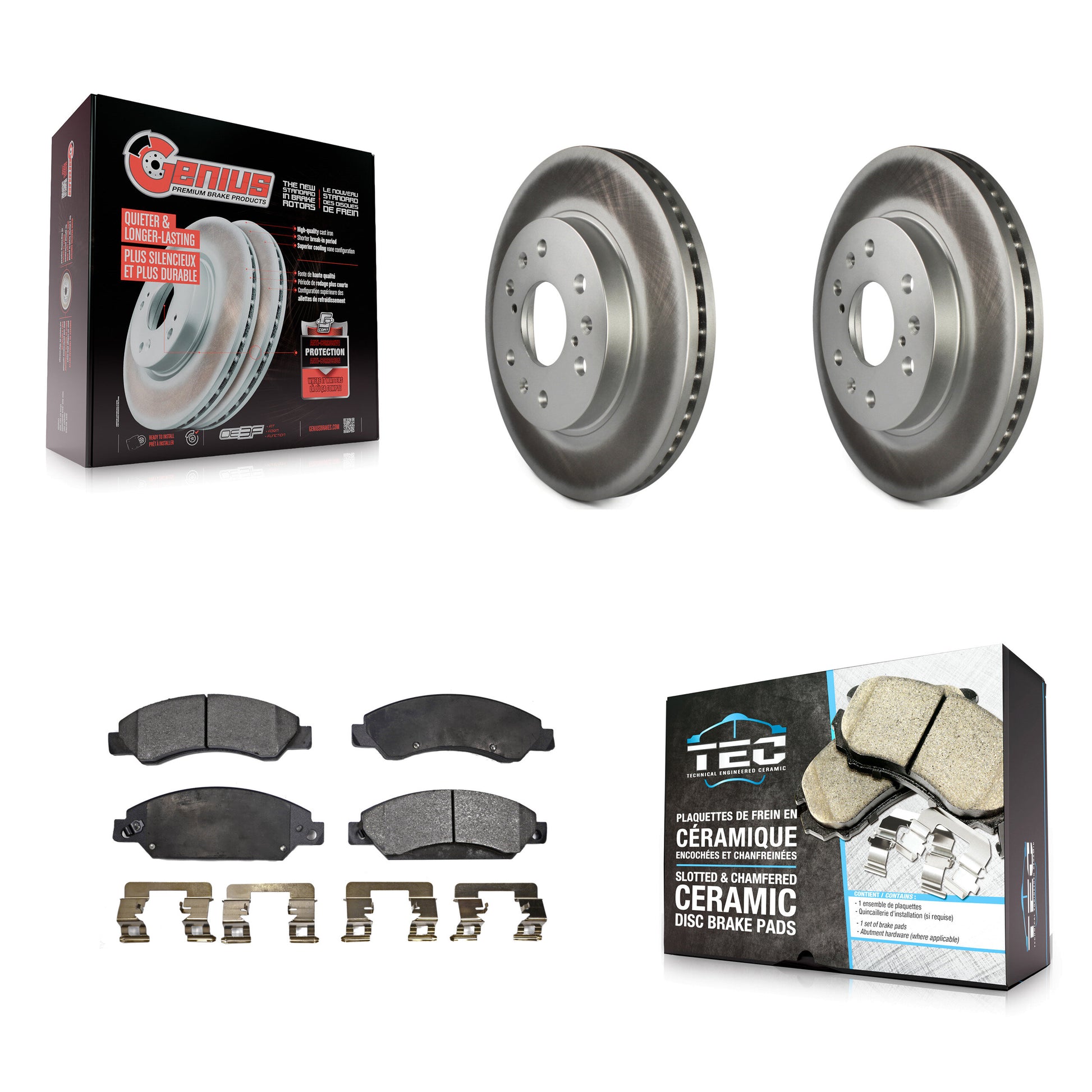 Transit Auto KGT-100034 Disc Brake Kit for 2007 Cadillac Escalade, Cadillac Escalade ESV and More - Front