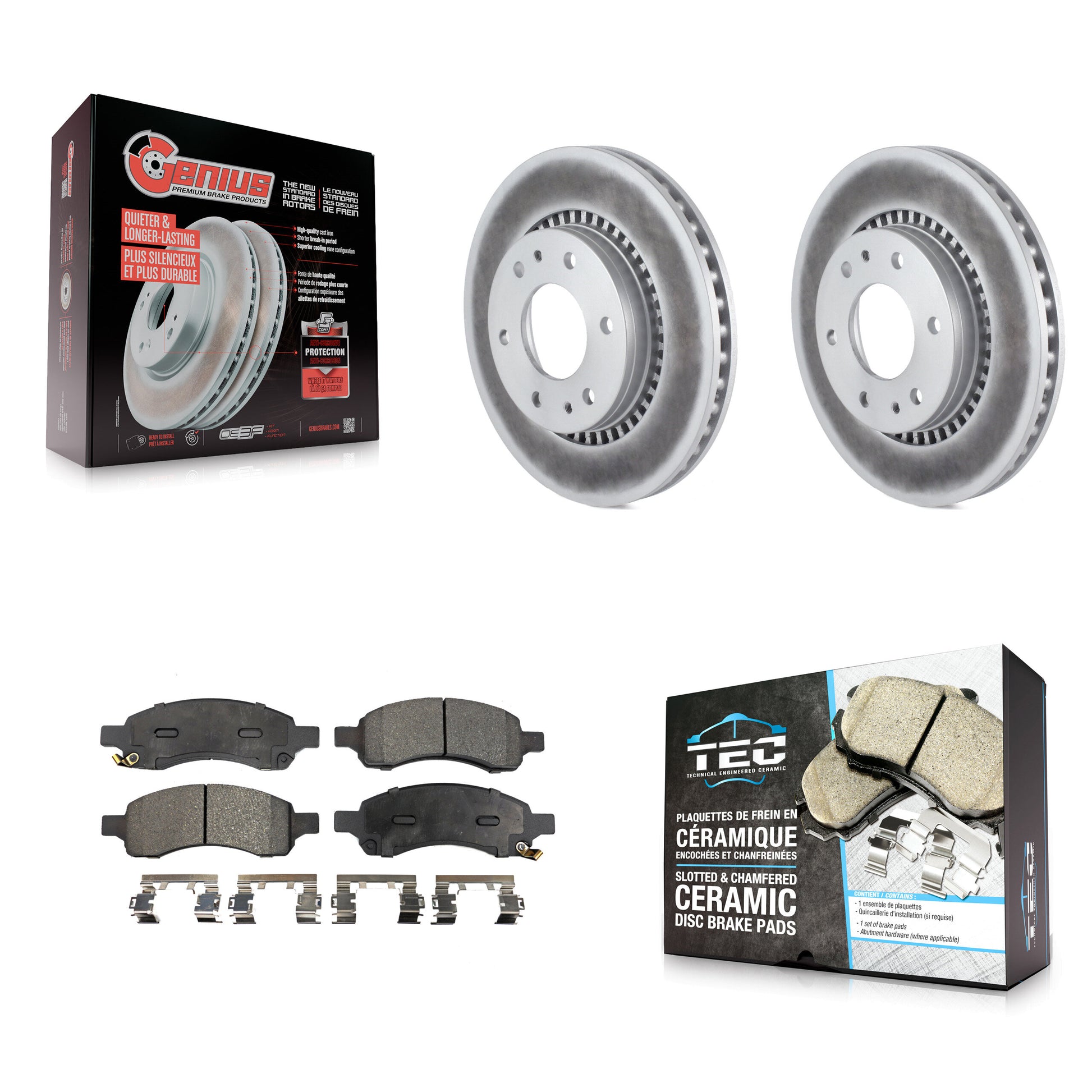 Transit Auto KGT-100041 Disc Brake Kit for 2006-2009 GMC Envoy, Isuzu Ascender and More - Front
