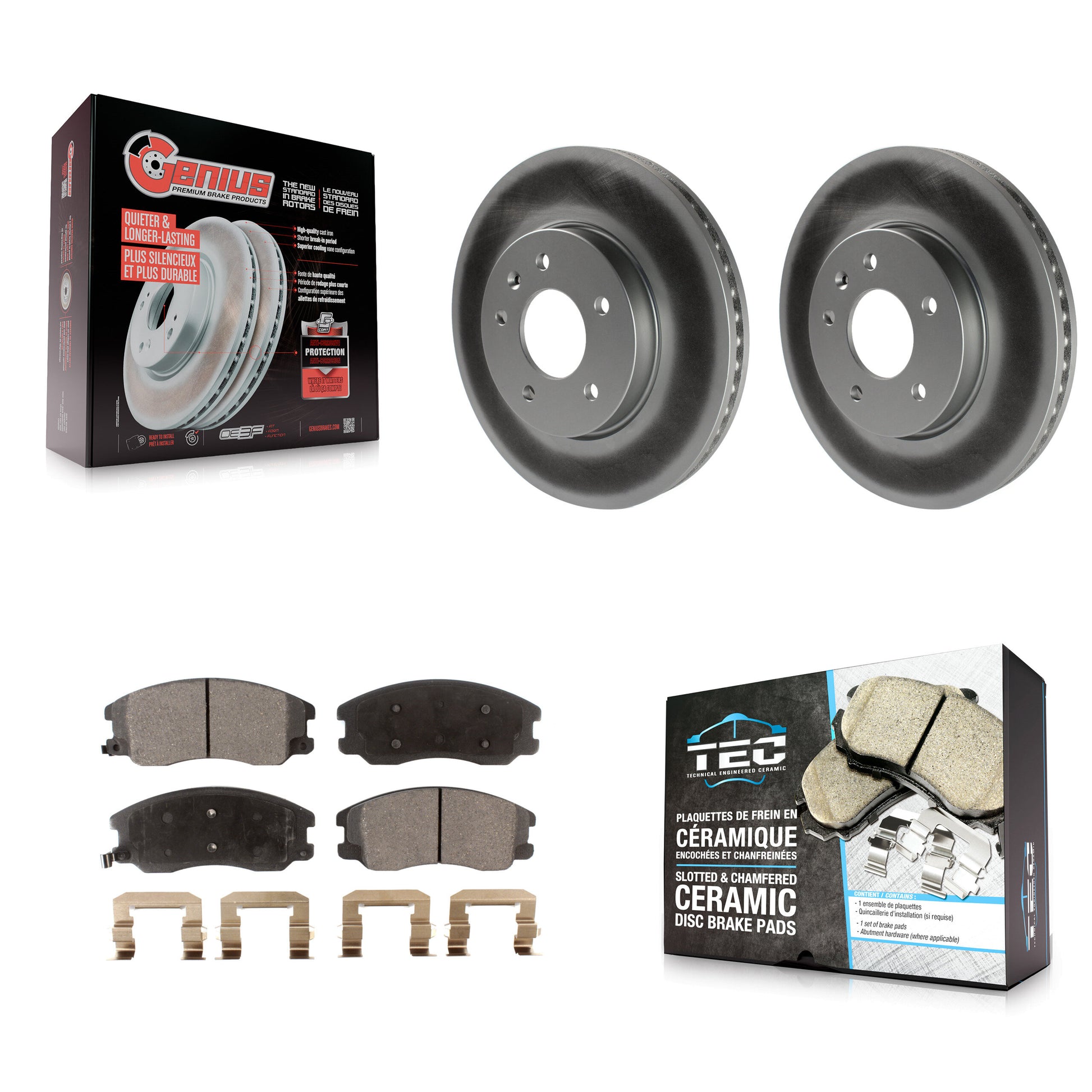 Transit Auto KGT-100048 Disc Brake Kit for 2007-2015 Chevrolet Captiva Sport, Saturn Vue and More - Front