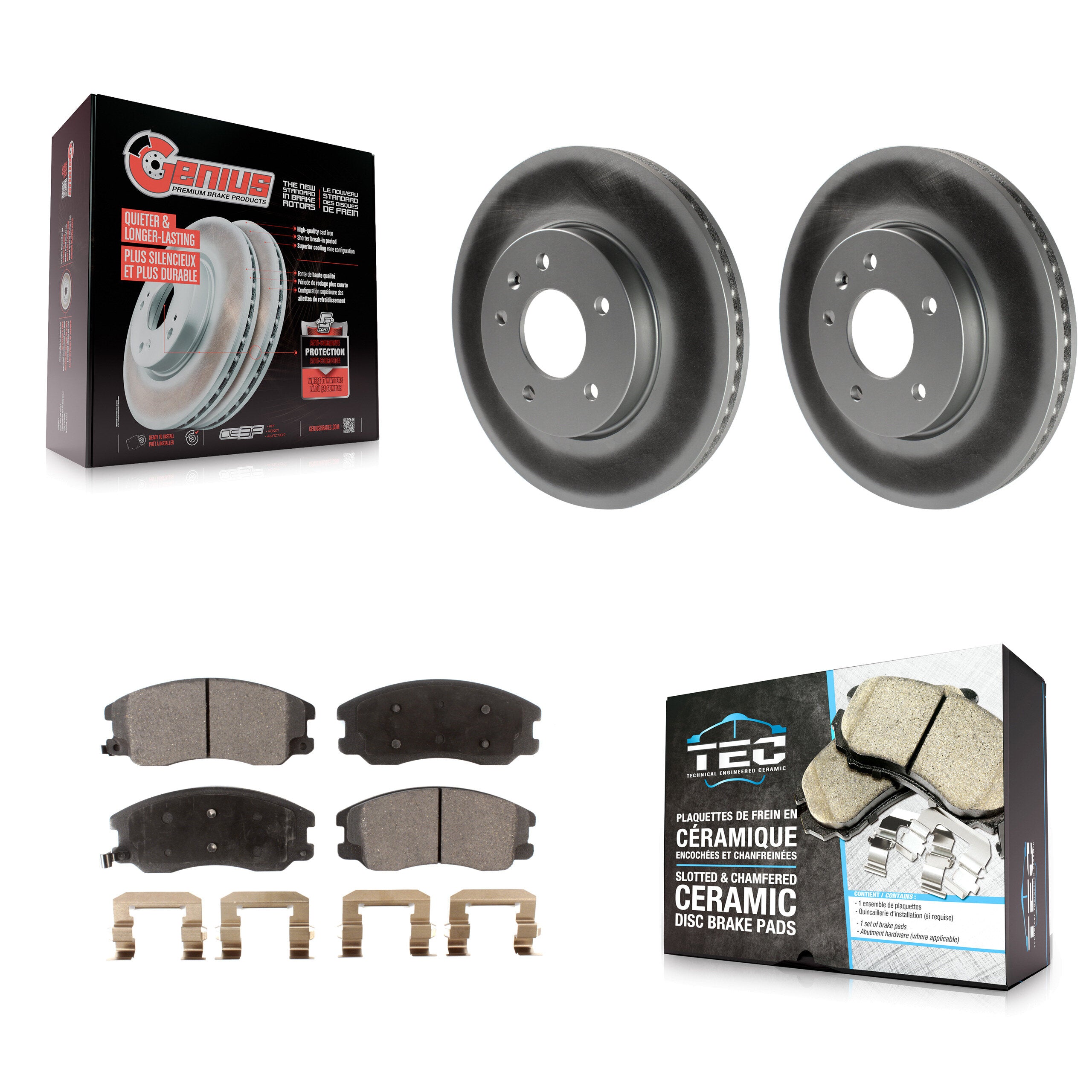 Transit Auto KGT-100048 Disc Brake Kit for 2007-2015 Chevrolet Captiva Sport, Saturn Vue and More - Front