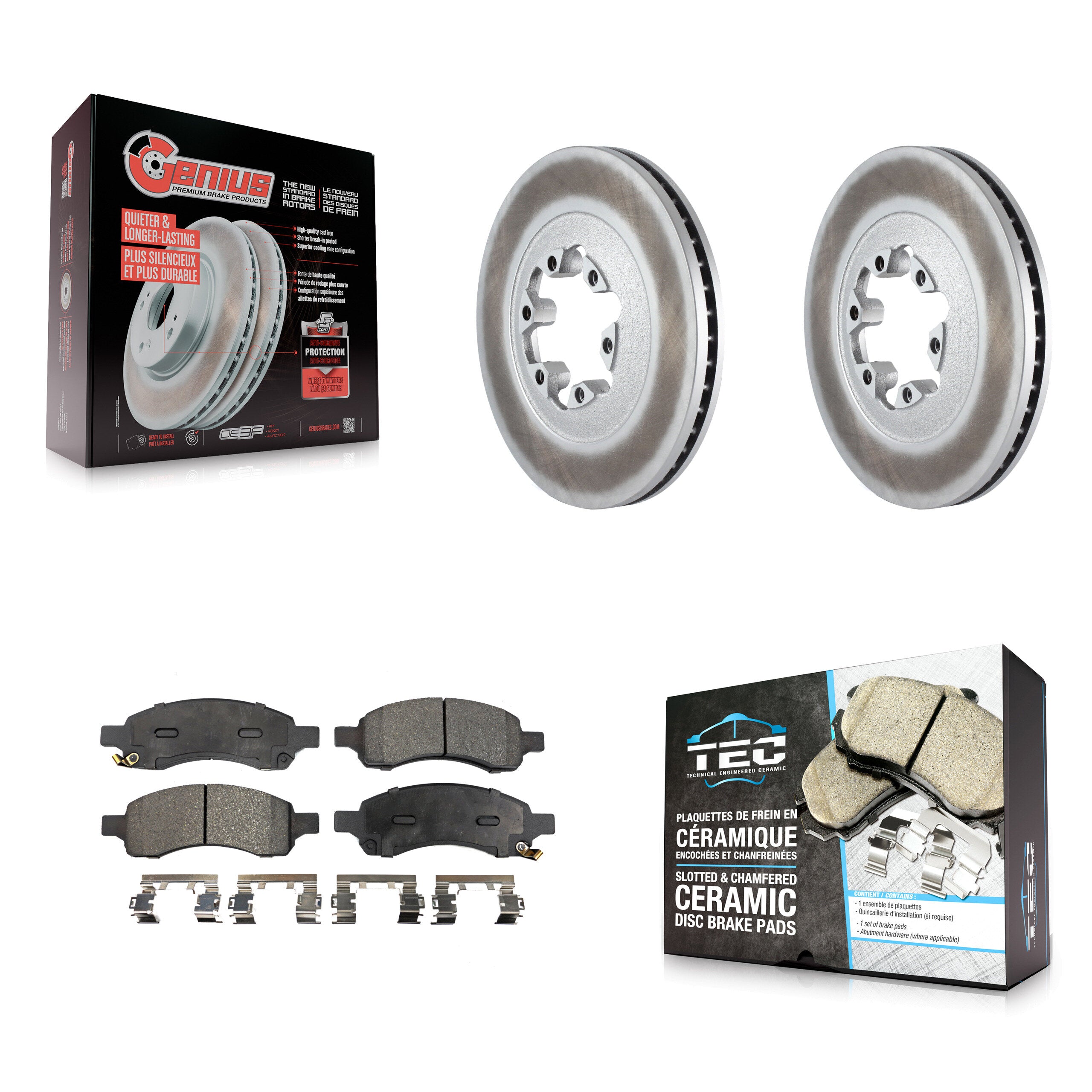 Transit Auto KGT-100053 Disc Brake Kit for 2009-2012 Chevrolet Colorado, GMC Canyon - Front