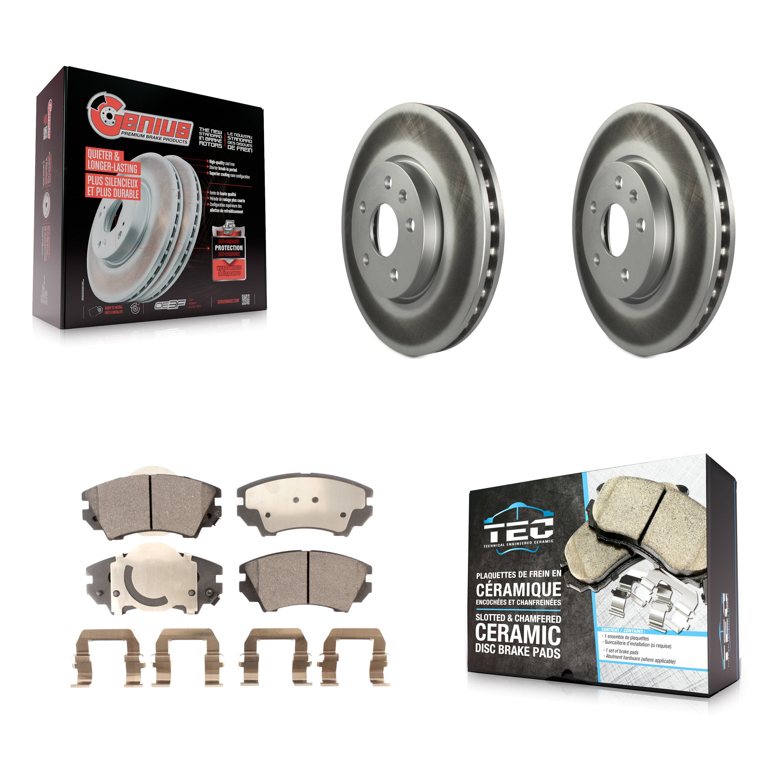 Transit Auto KGT-100054 Disc Brake Kit for 2010-2017 GMC Terrain, Chevrolet Camaro - Front