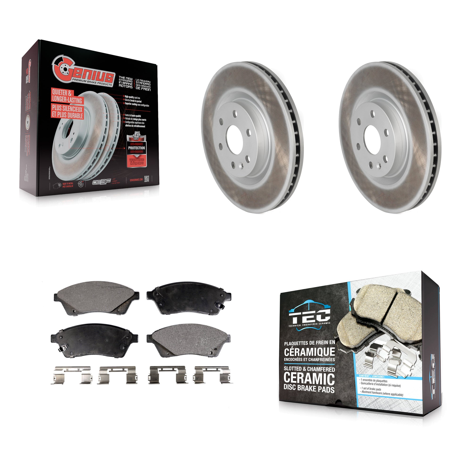 Transit Auto KGT-100059 Disc Brake Kit for 2010-2016 Saab 9-4X, Cadillac SRX - Front
