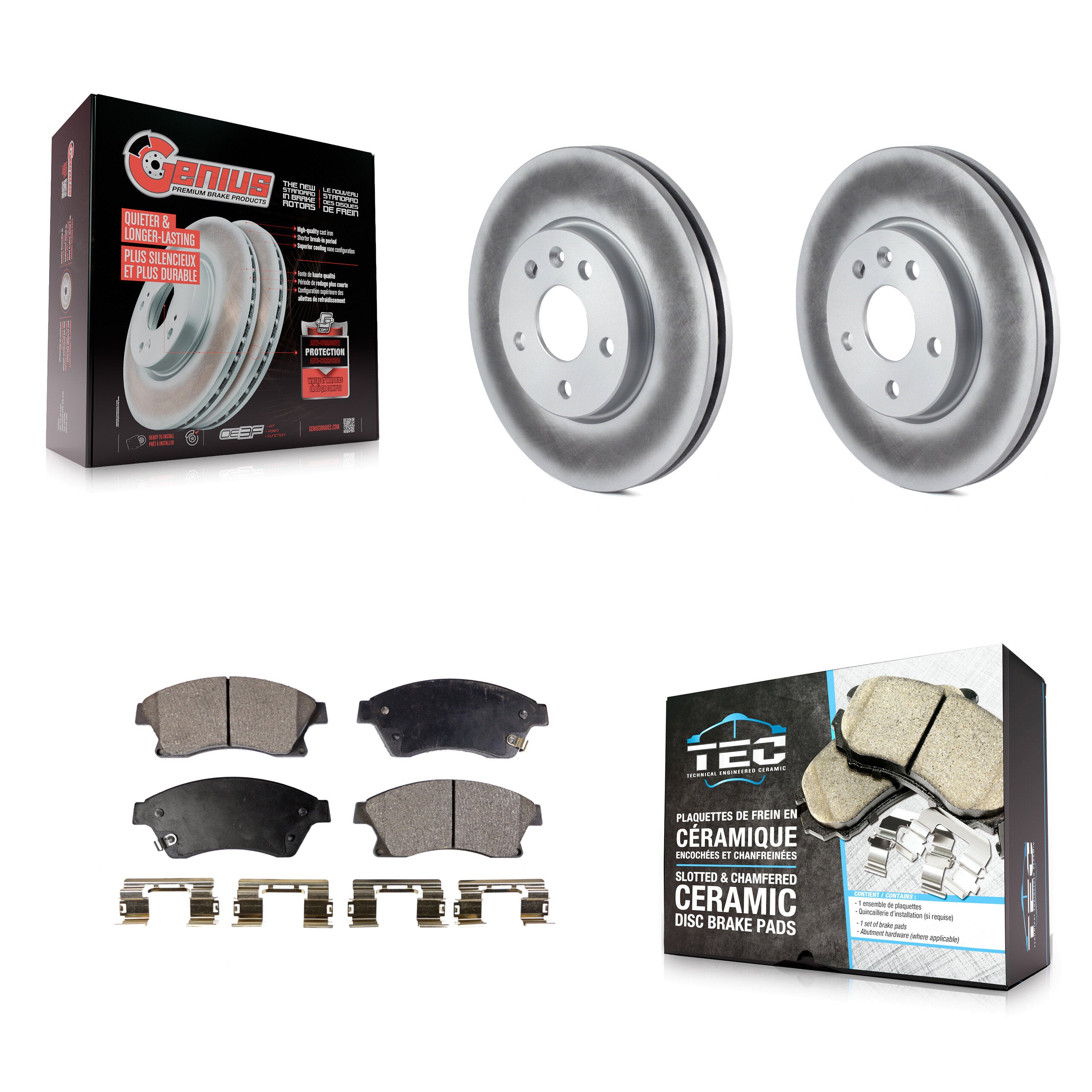 Transit Auto KGT-100060 Disc Brake Kit for 2011-2017 Chevrolet Cruze Limited, Chevrolet Sonic, Chevrolet Cruze - Front
