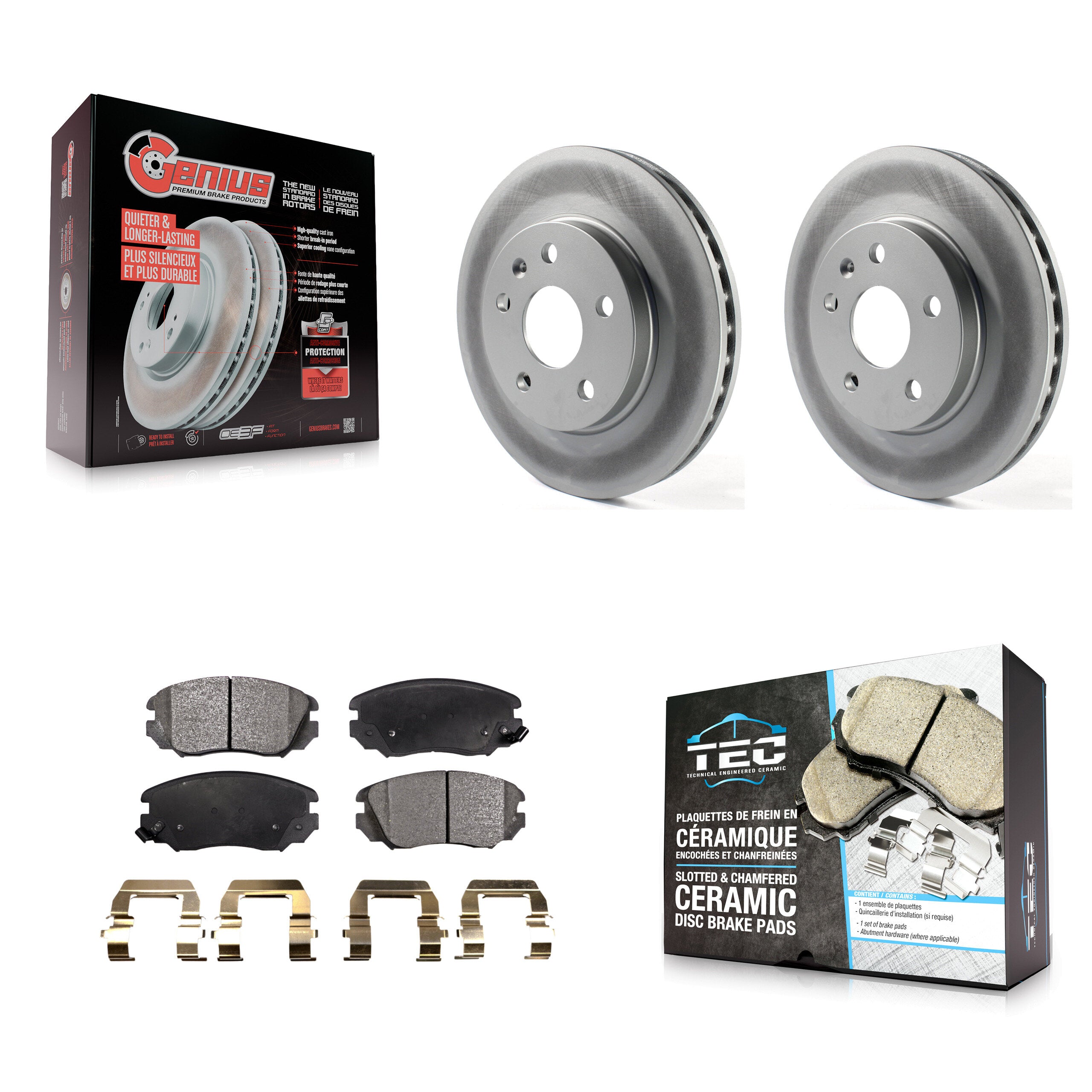 Transit Auto KGT-100062 Disc Brake Kit for 2011-2017 Chevrolet Malibu Limited, Chevrolet Malibu and More - Front