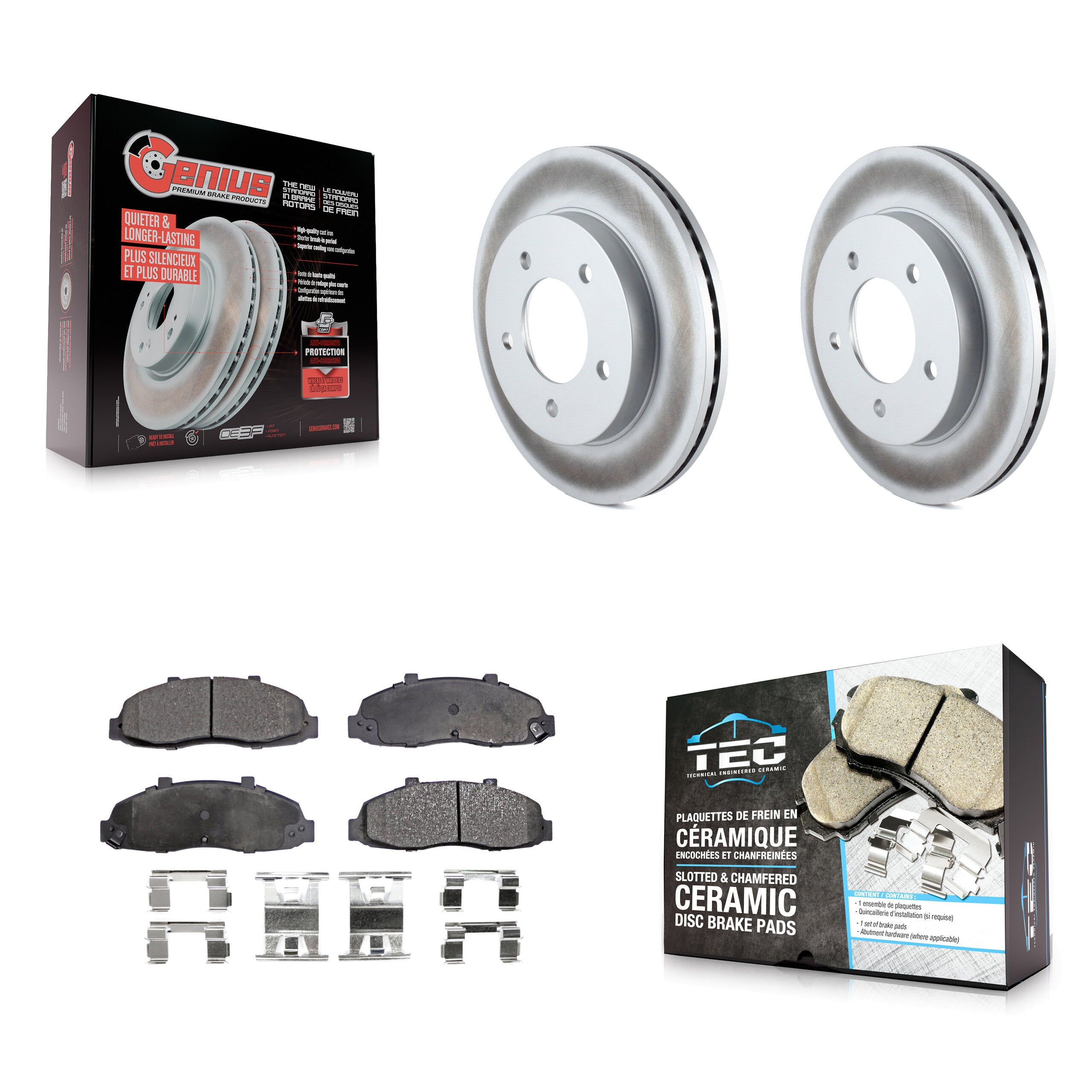 Transit Auto KGT-100078 Disc Brake Kit for 1997-2004 Ford F-150 Heritage, Ford F-150 - Front