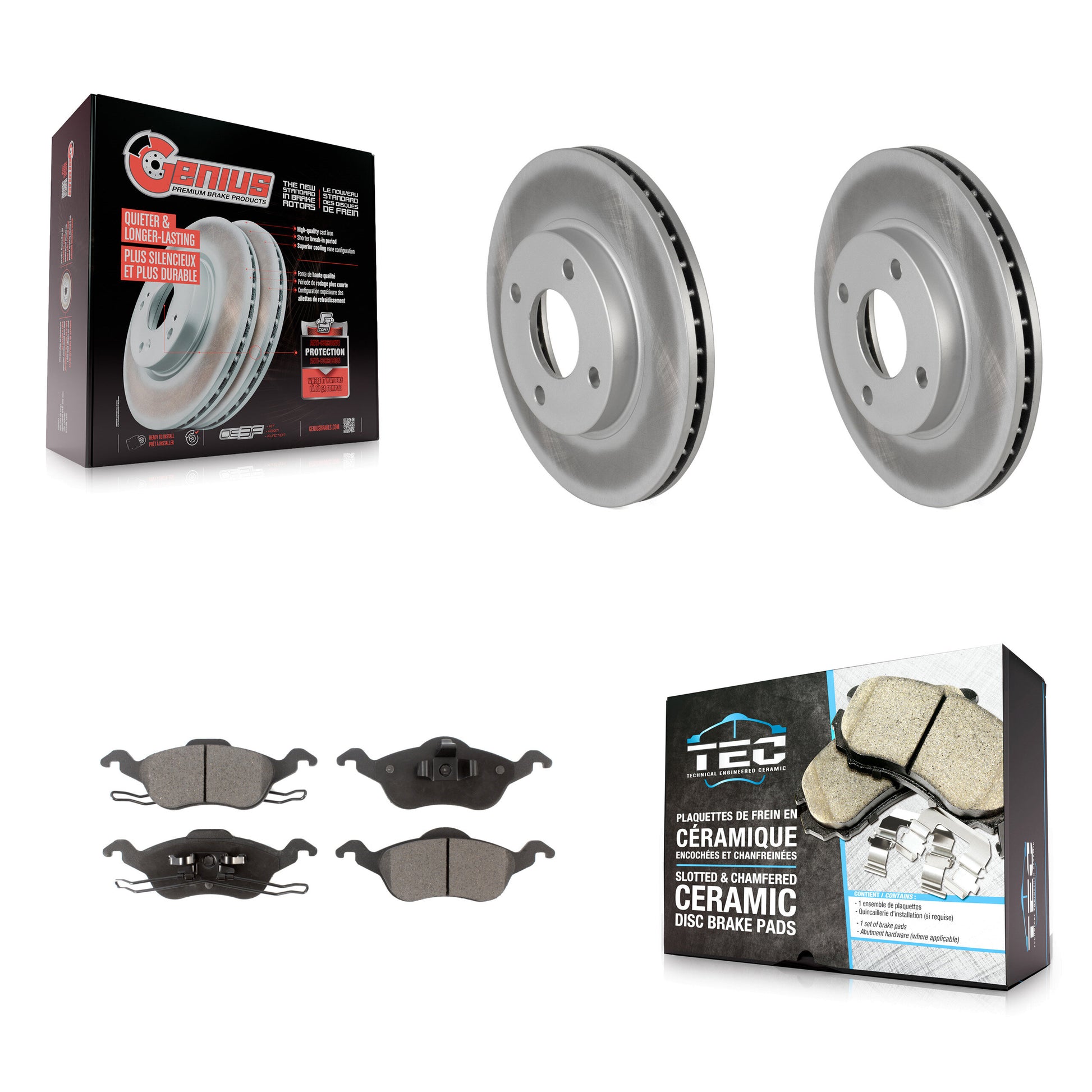 Transit Auto KGT-100083 Disc Brake Kit for 2000-2004 Ford Focus - Front