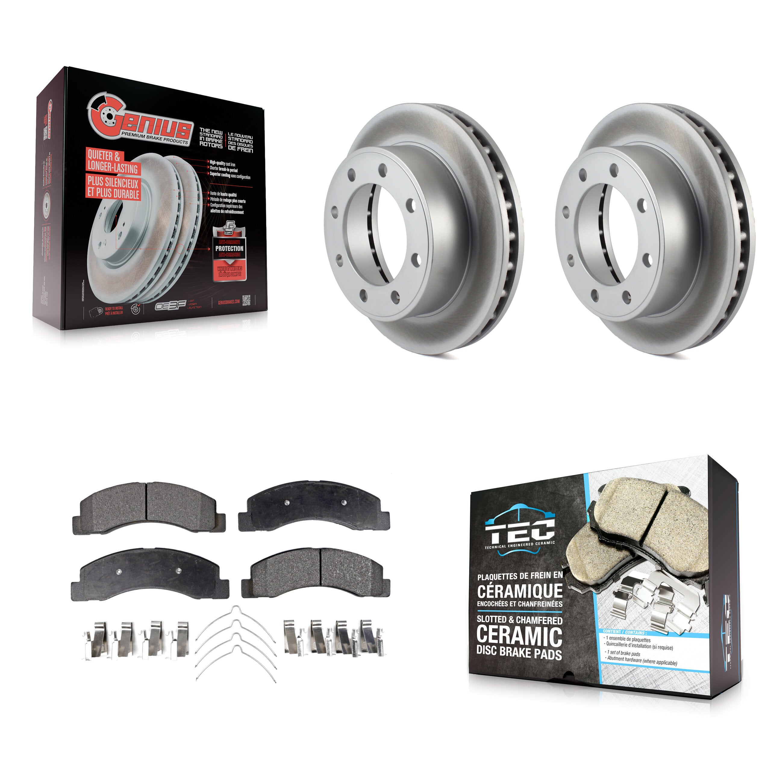 Transit Auto KGT-100085 Disc Brake Kit for 1999-2005 Ford F-350 Super Duty, Ford Excursion, Ford F-250 Super Duty - Front