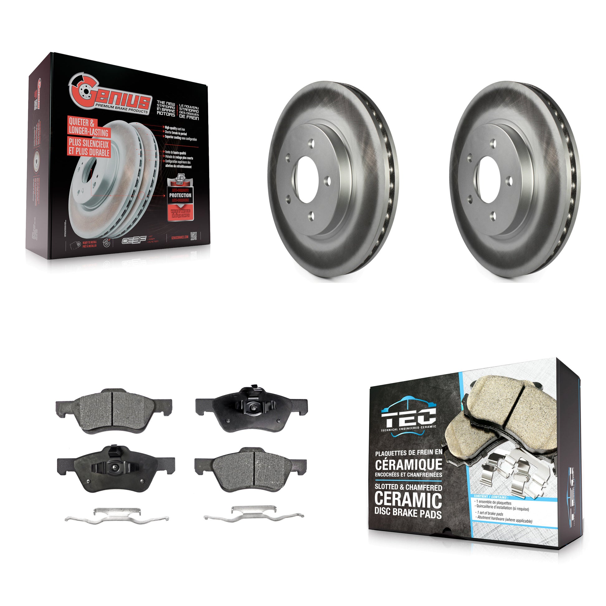 Transit Auto KGT-100095 Disc Brake Kit for 2005-2012 Ford Escape, Mercury Mariner, Mazda Tribute - Front