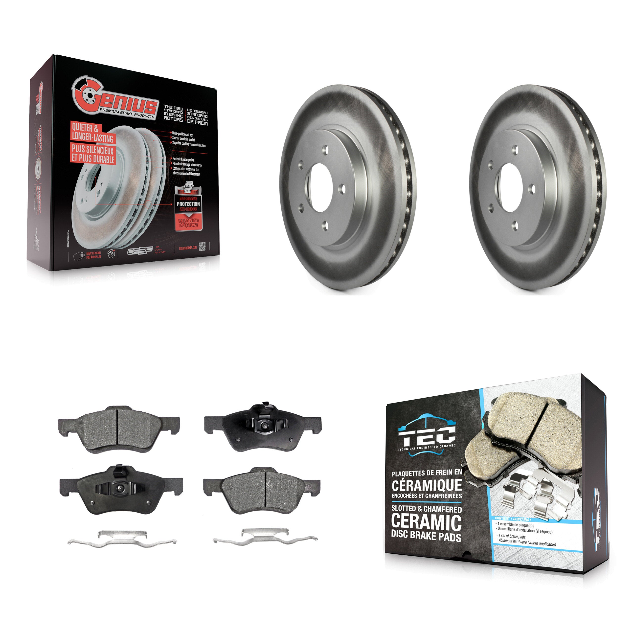 Transit Auto KGT-100095 Disc Brake Kit for 2005-2012 Ford Escape, Mercury Mariner, Mazda Tribute - Front