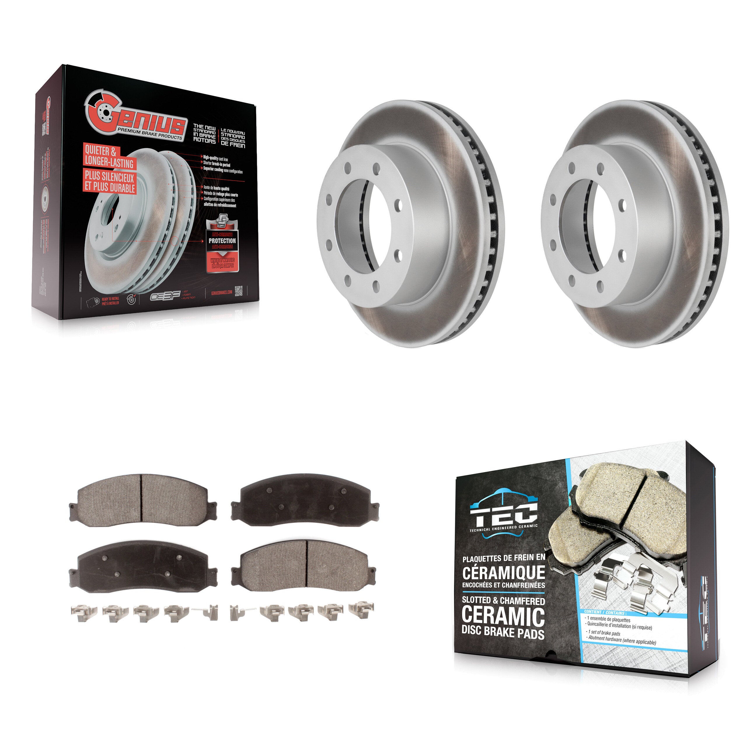 Transit Auto KGT-100099 Disc Brake Kit for 2010-2012 Ford F-250 Super Duty, Ford F-350 Super Duty - Front