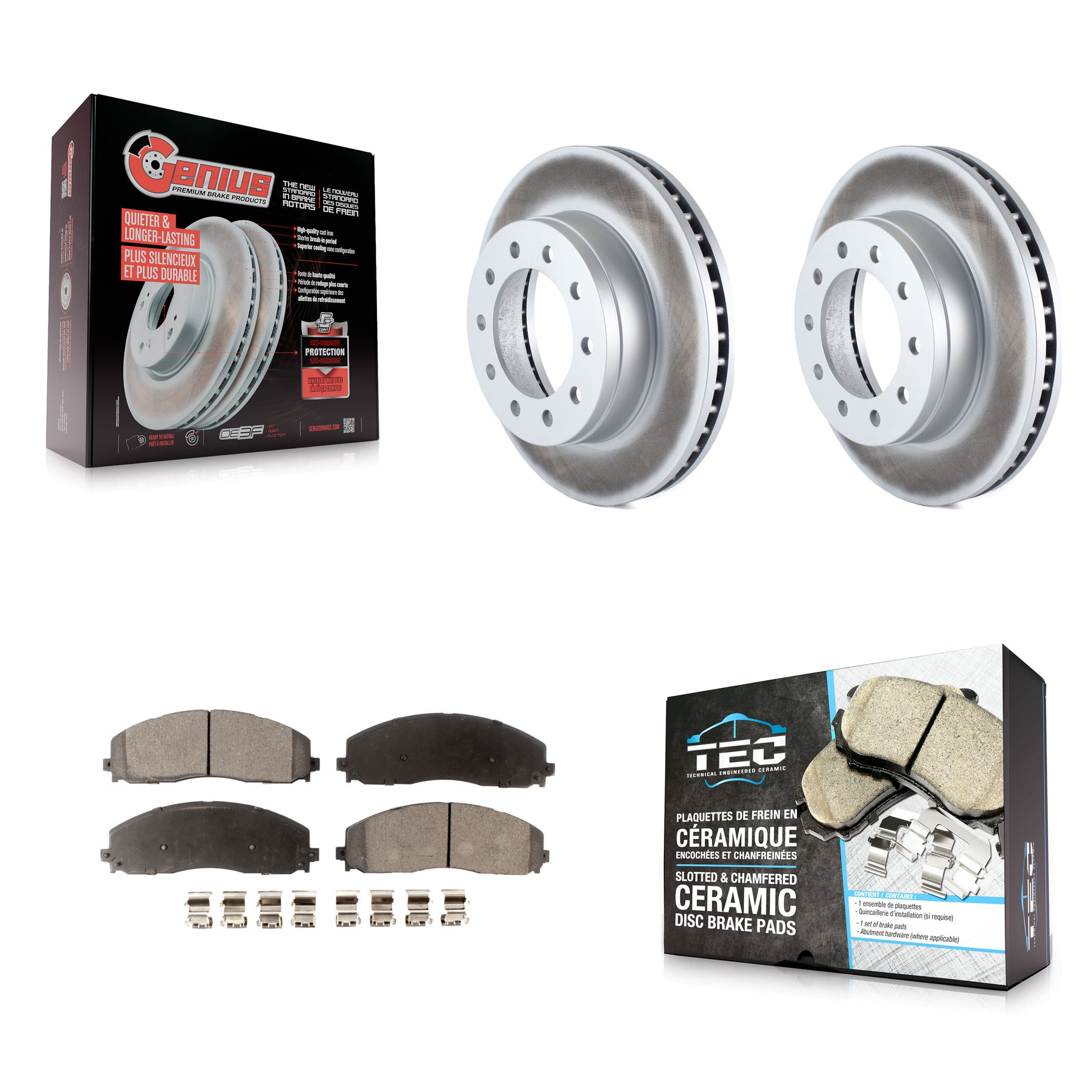 Transit Auto KGT-100102 Disc Brake Kit for 2013-2016 Ford F-350 Super Duty, Ford F-250 Super Duty - Front