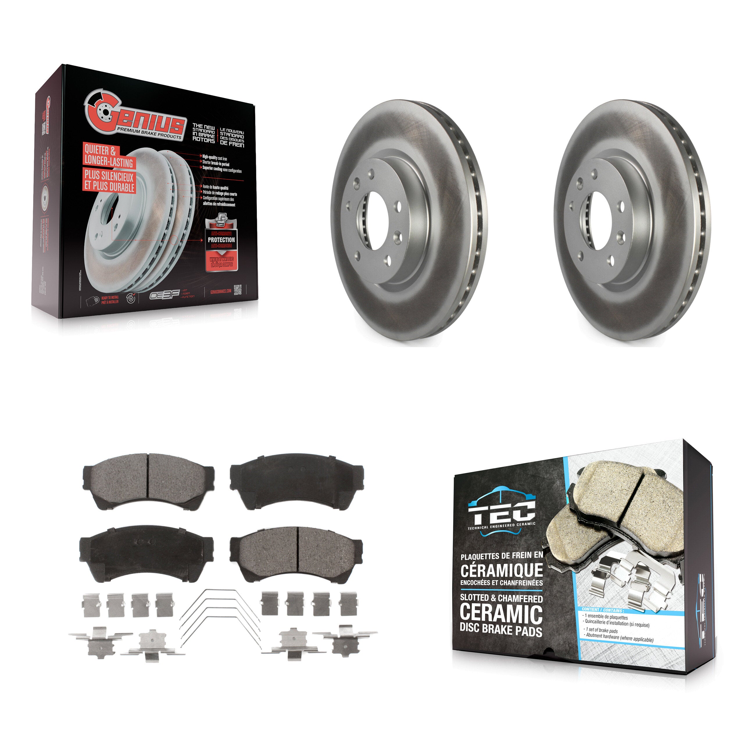 Transit Auto KGT-100106 Disc Brake Kit for 2006-2013 Mazda 6, Lincoln MKZ and More - Front