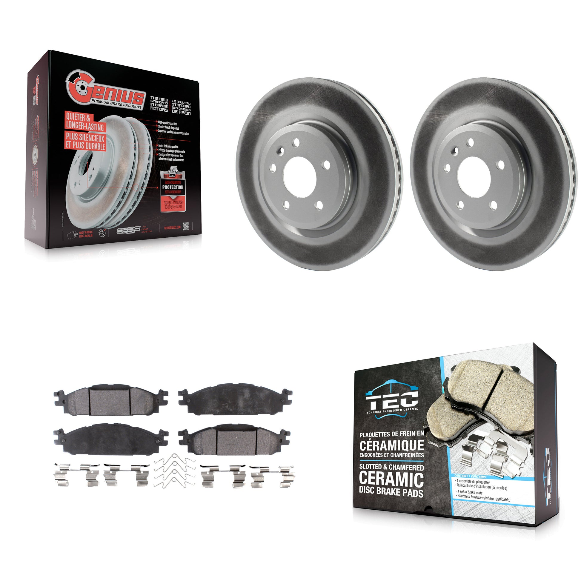 Transit Auto KGT-100119 Disc Brake Kit for 2009-2019 Ford Explorer, Ford Flex and More - Front