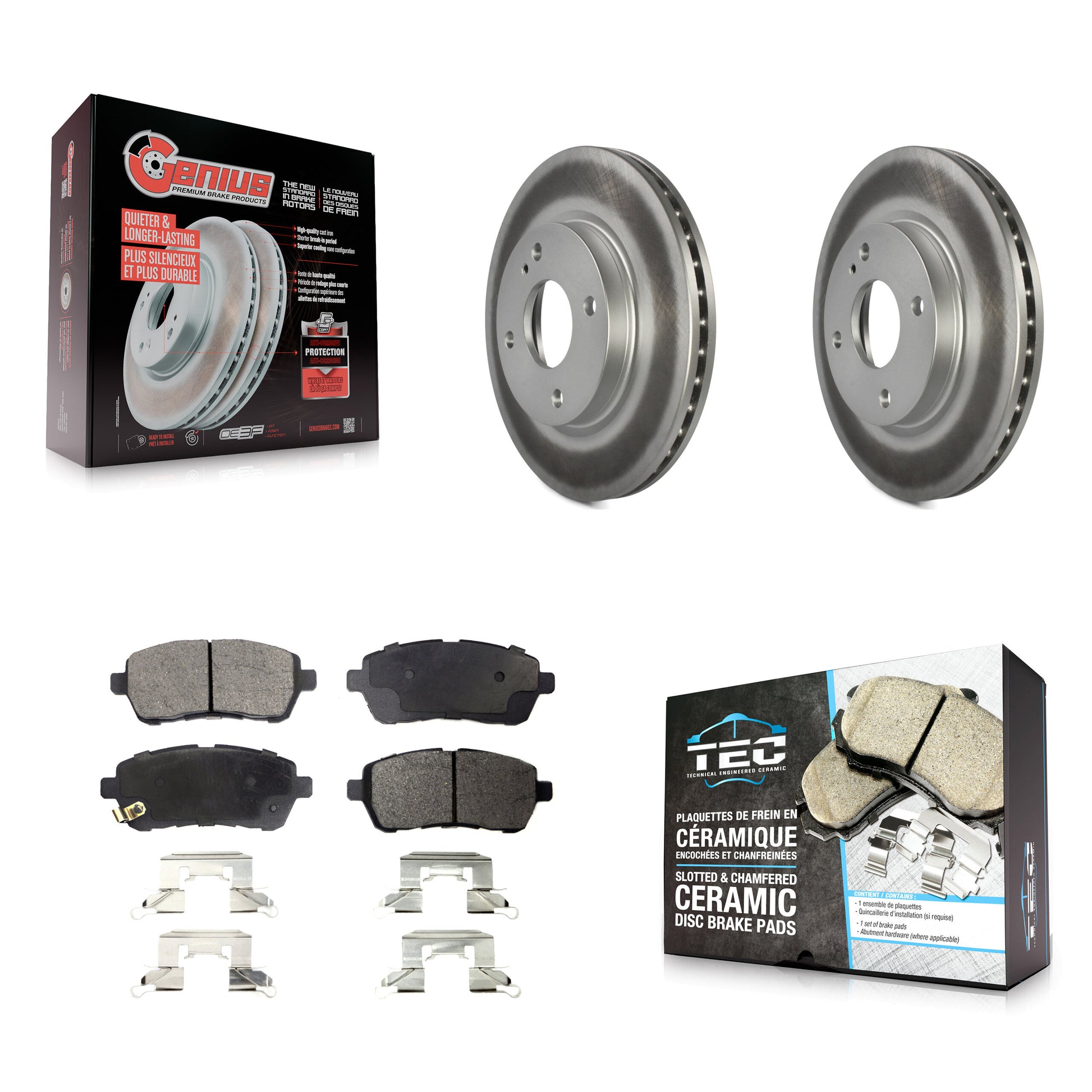 Transit Auto KGT-100124 Disc Brake Kit for 2011-2019 Ford Fiesta - Front