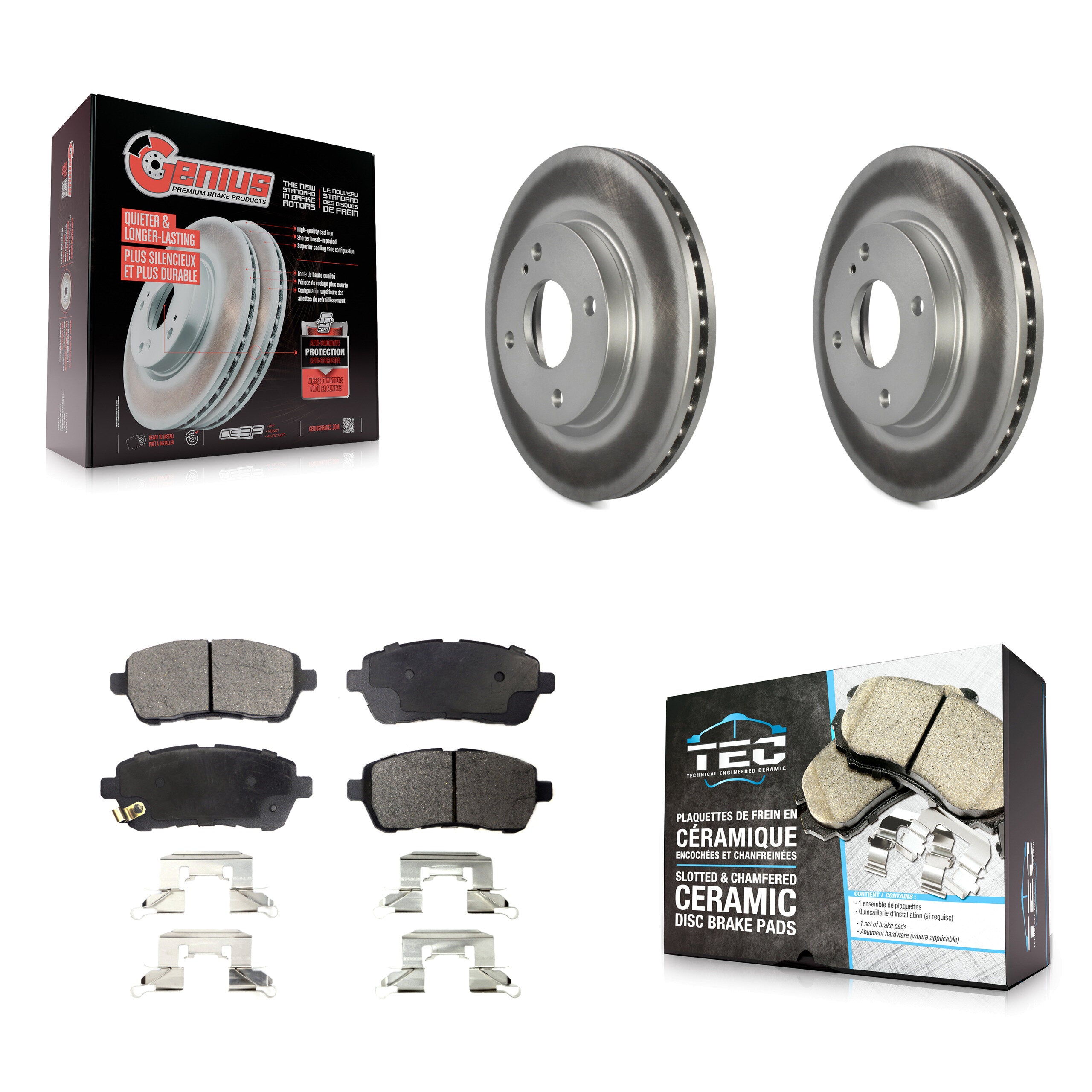 Transit Auto KGT-100124 Disc Brake Kit for 2011-2019 Ford Fiesta - Front
